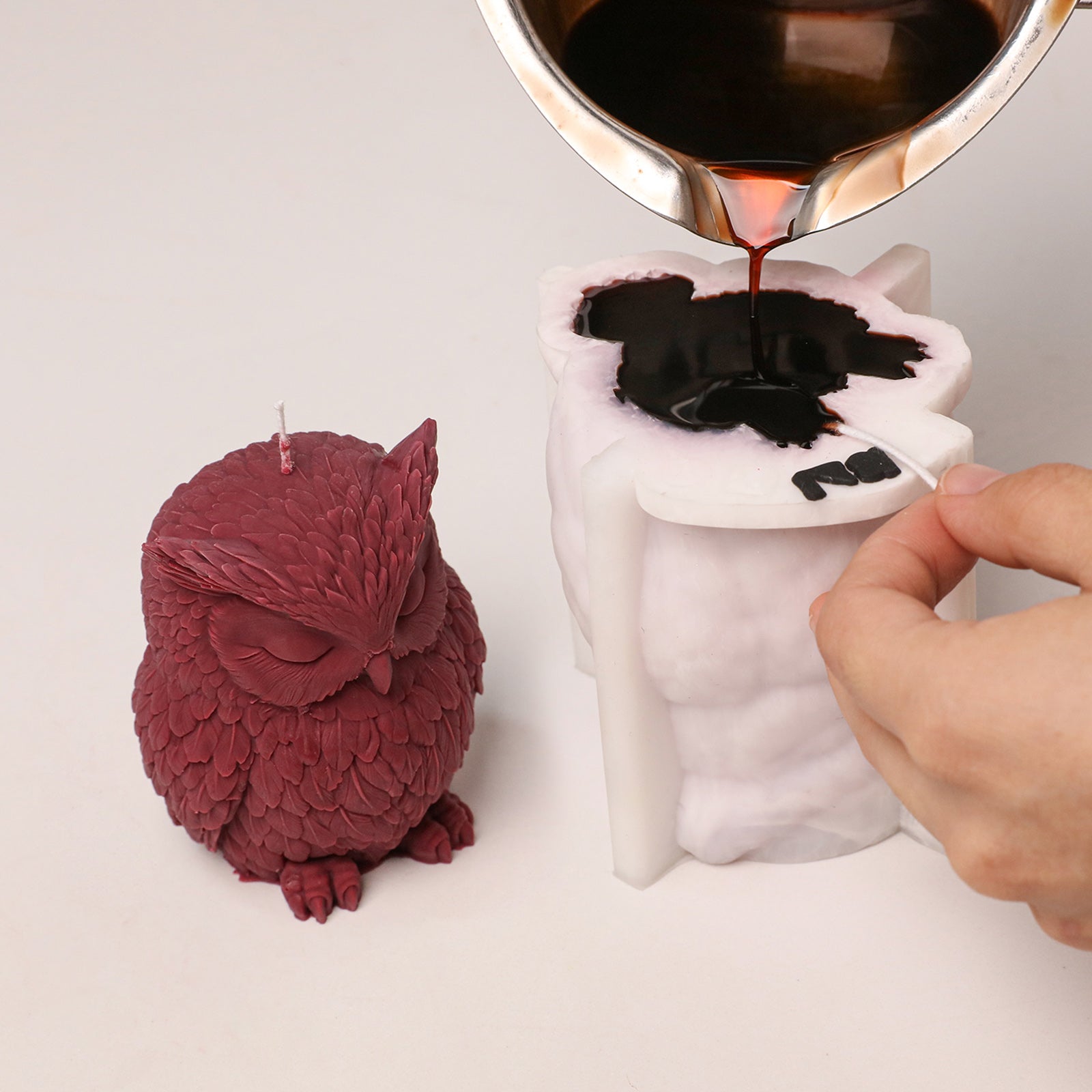 Studio82 x Boowan Nicole | Moonlight Owl Candle Silicone Mold