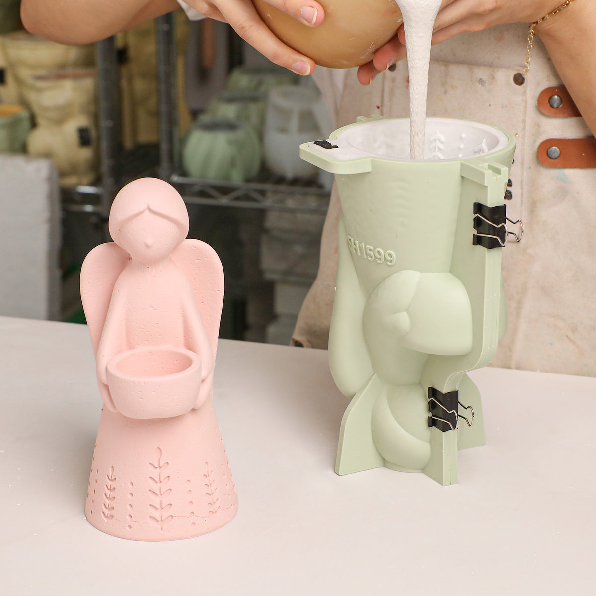 Azulmostaza x Boowan Nicole｜Angel of Light Tealight Holder Silicone Mold