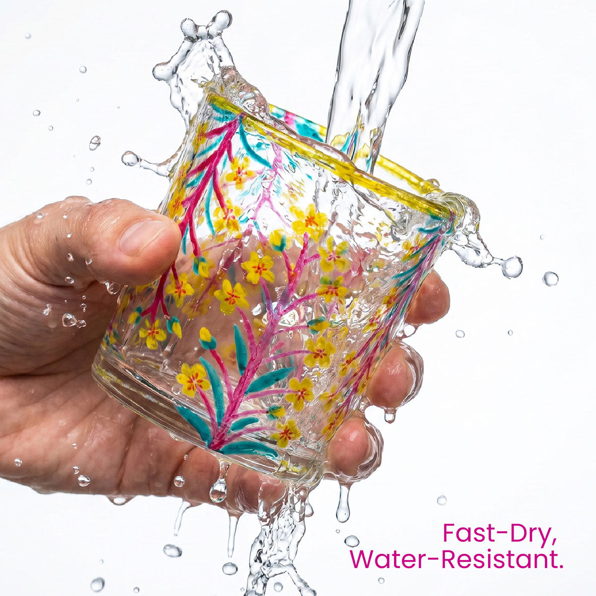 Water-Resistant OMNI Craft Pen on Glass Candle Holder - Boowan Nicole