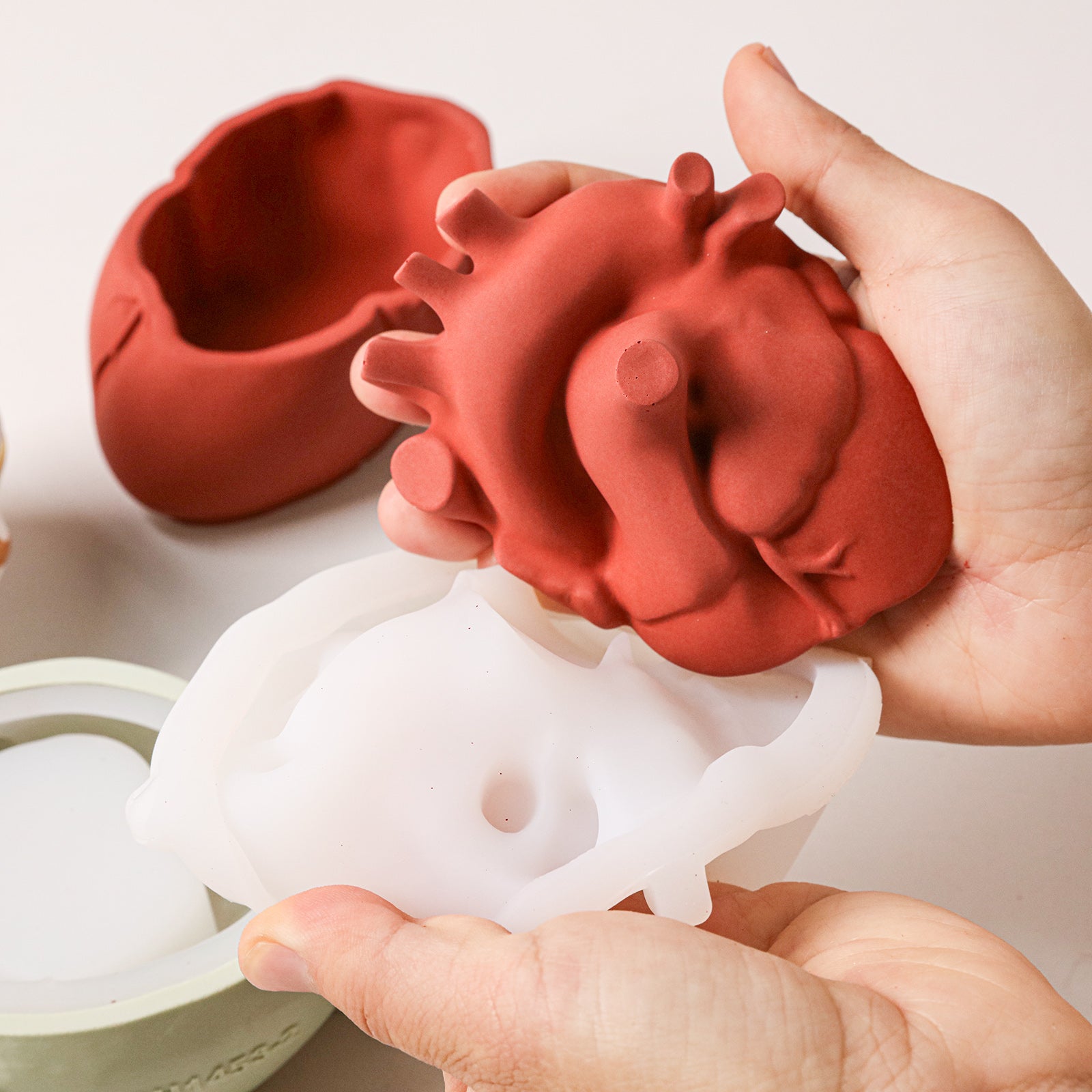 Scarred Heart Candle Jar Silicone Mold