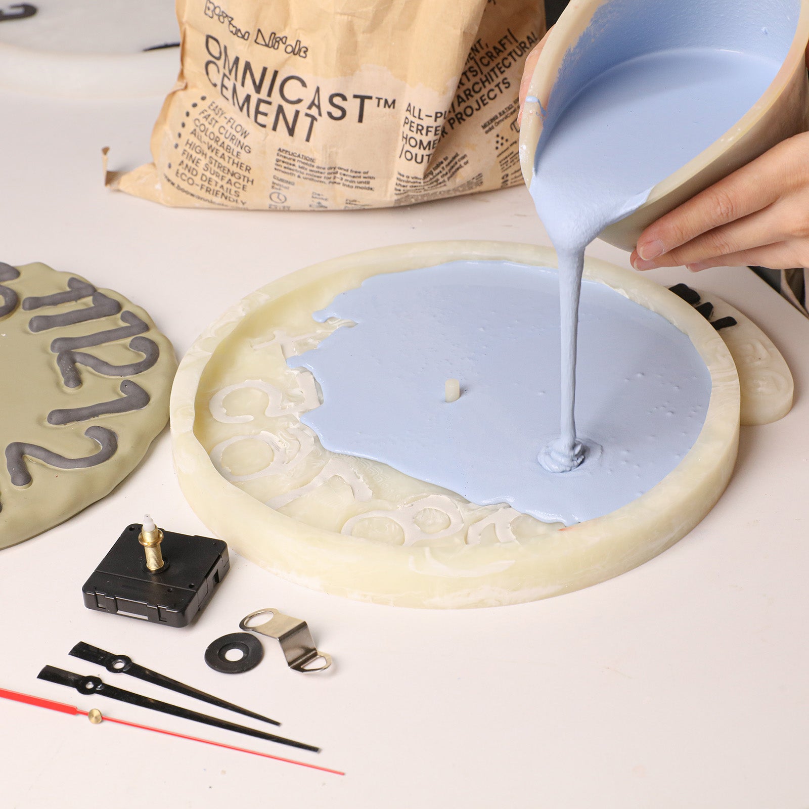 Scribble Numeral Clock Silicone Mold