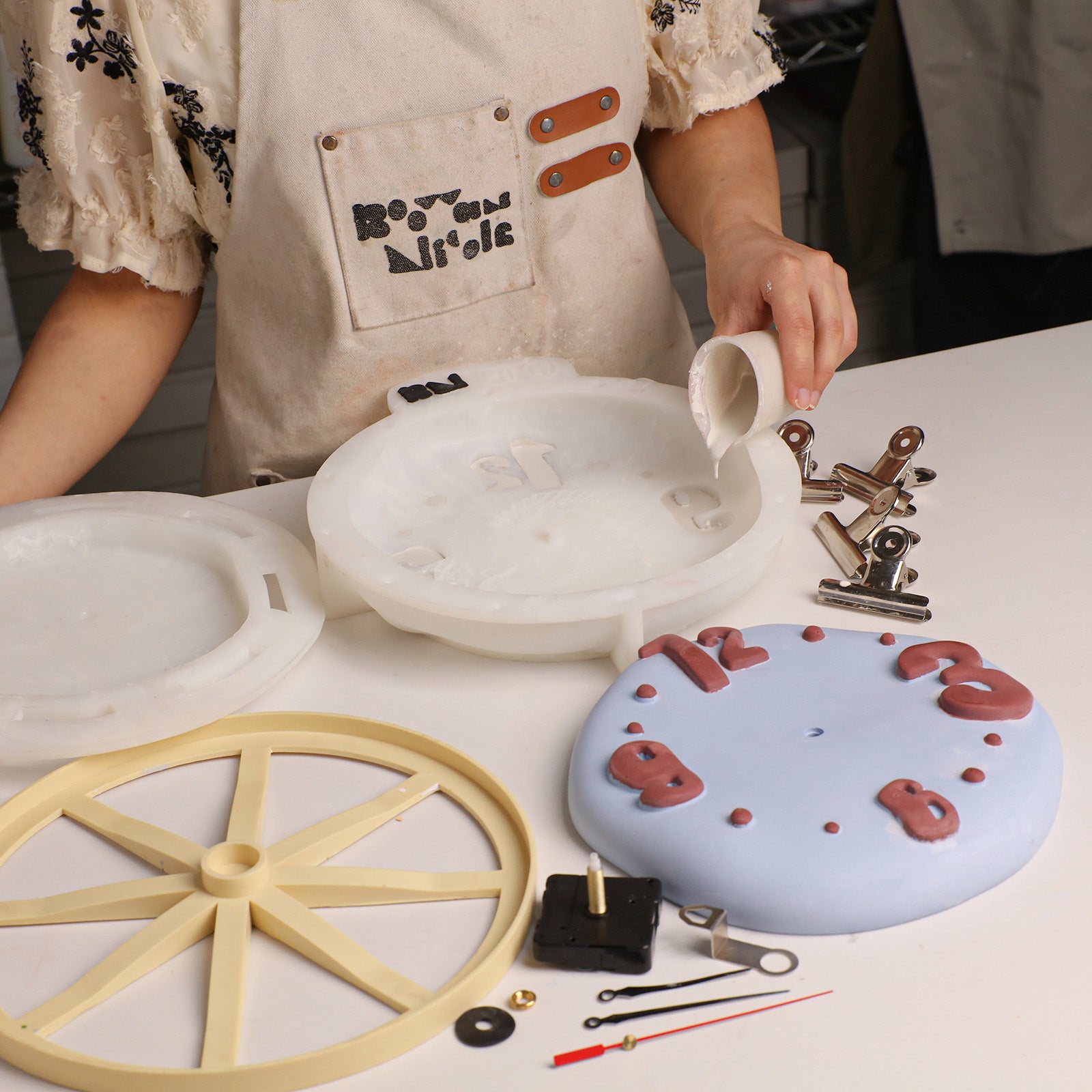 Soft Dough Hour Clock Silicone Mold