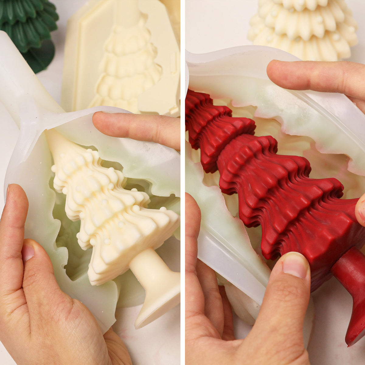 Christmas Tree Taper Candle Silicone Mold Collection