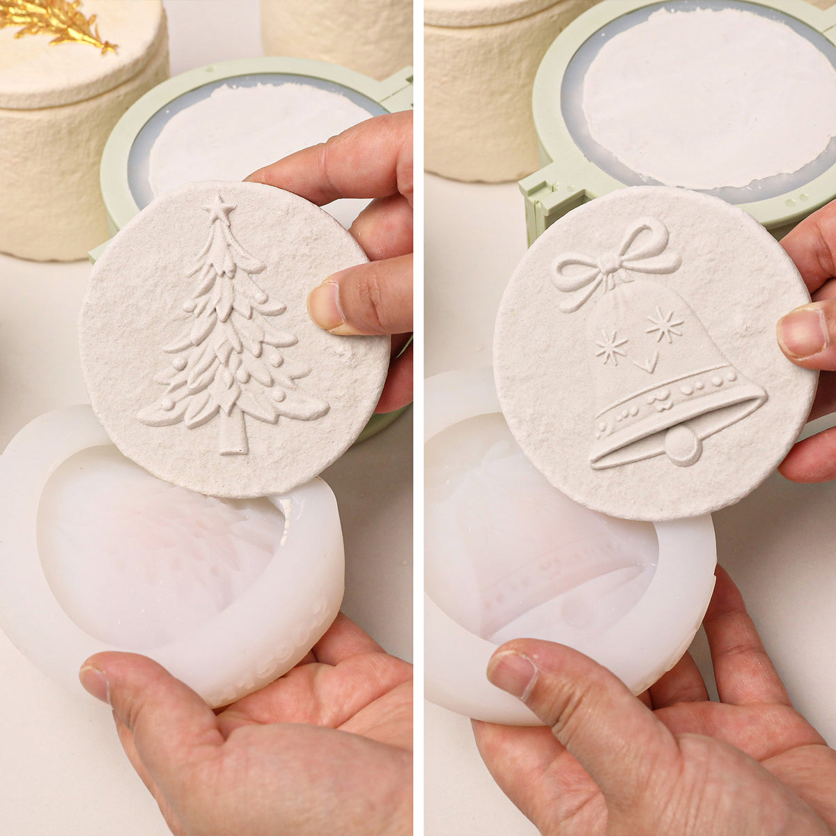 Azulmostaza × Boowan Nicole｜Cozy Christmas Candle Jar Silicone Mold Collection