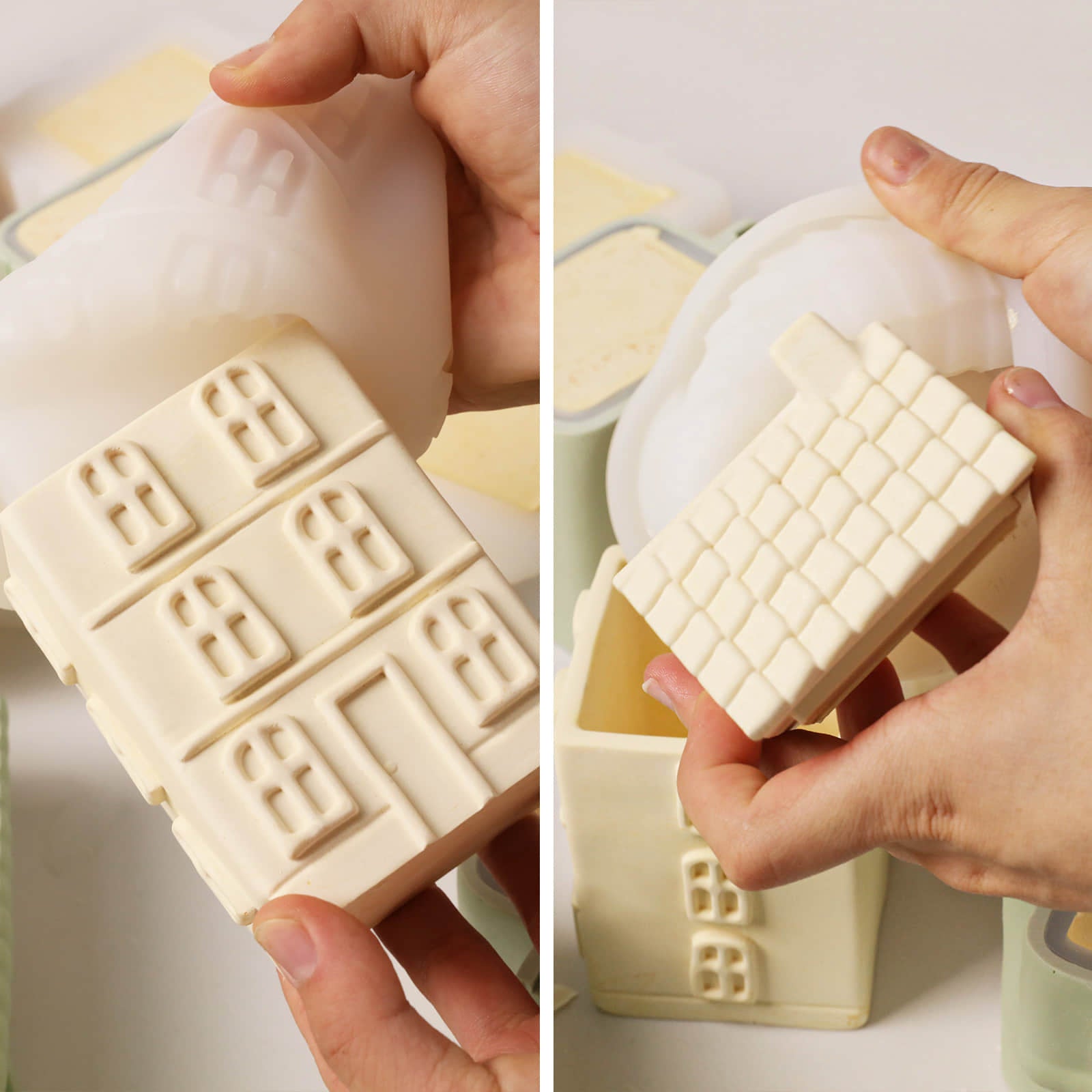 Little Dream Village Candle Jar Silicone Mold Collection