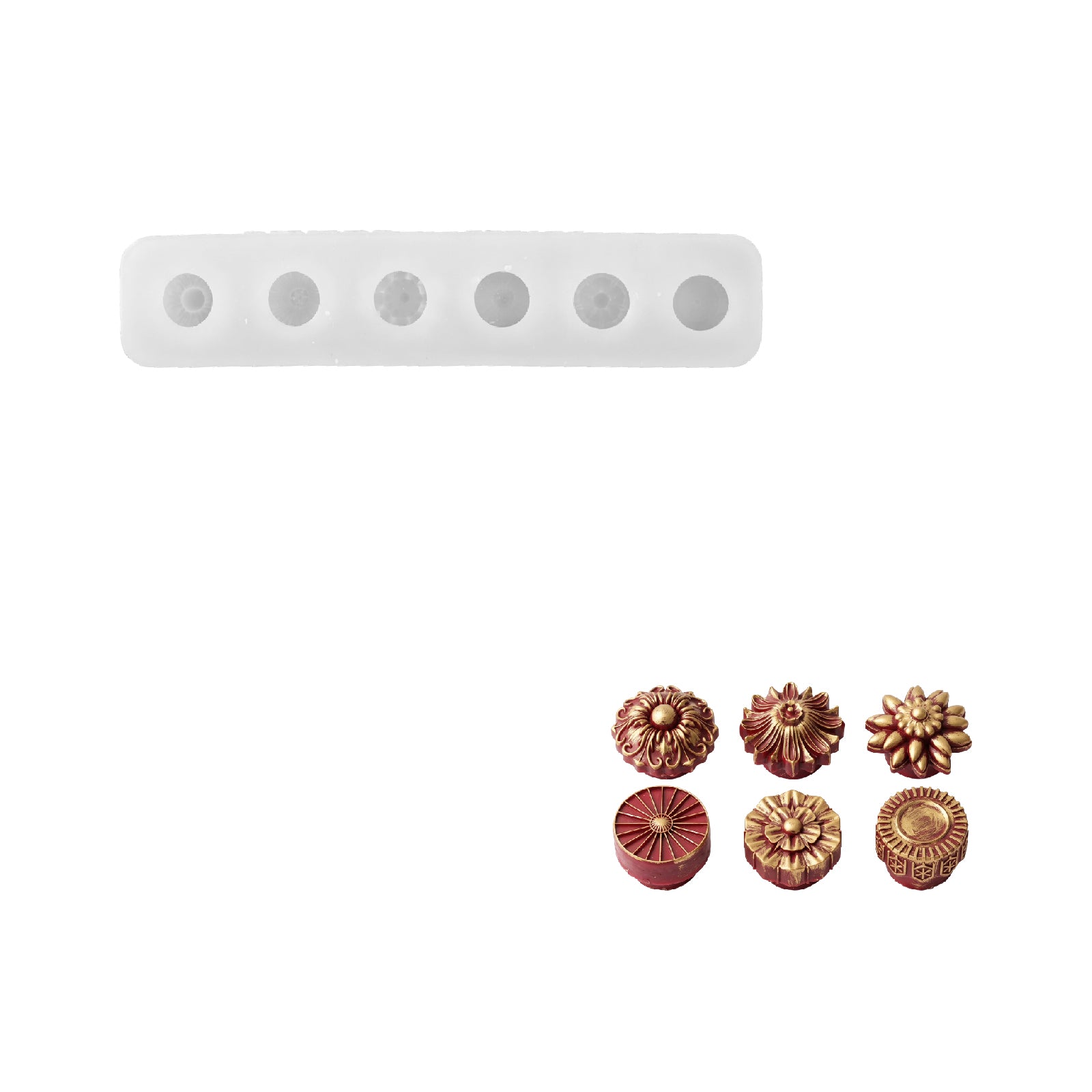 Ribbed Christmas Baubles Candle Silicone Mold Collection - product detail 15
