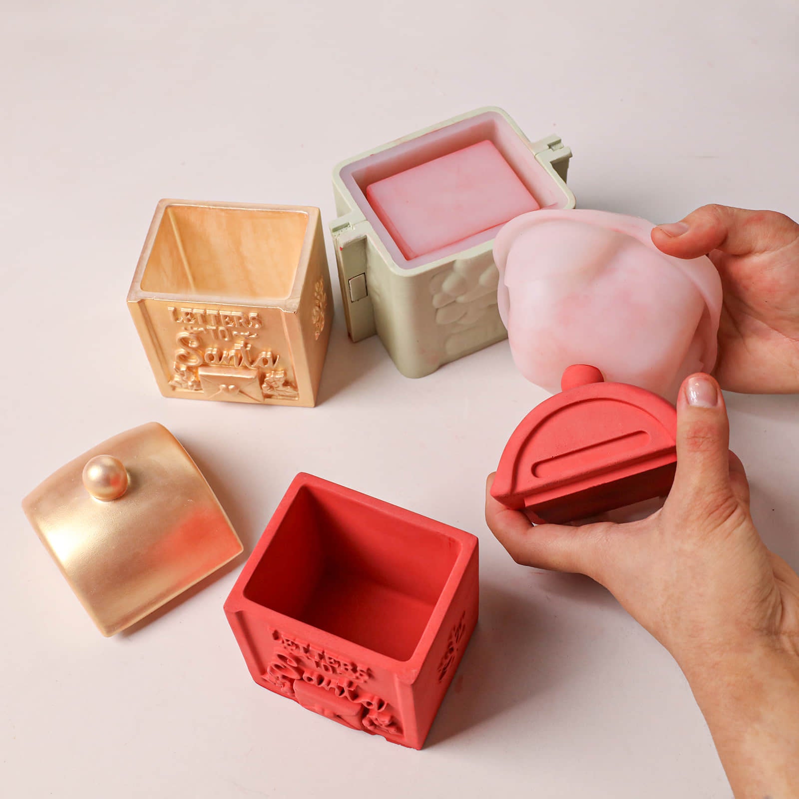 Santa’s Letter Box Candle Jar Silicone Mold