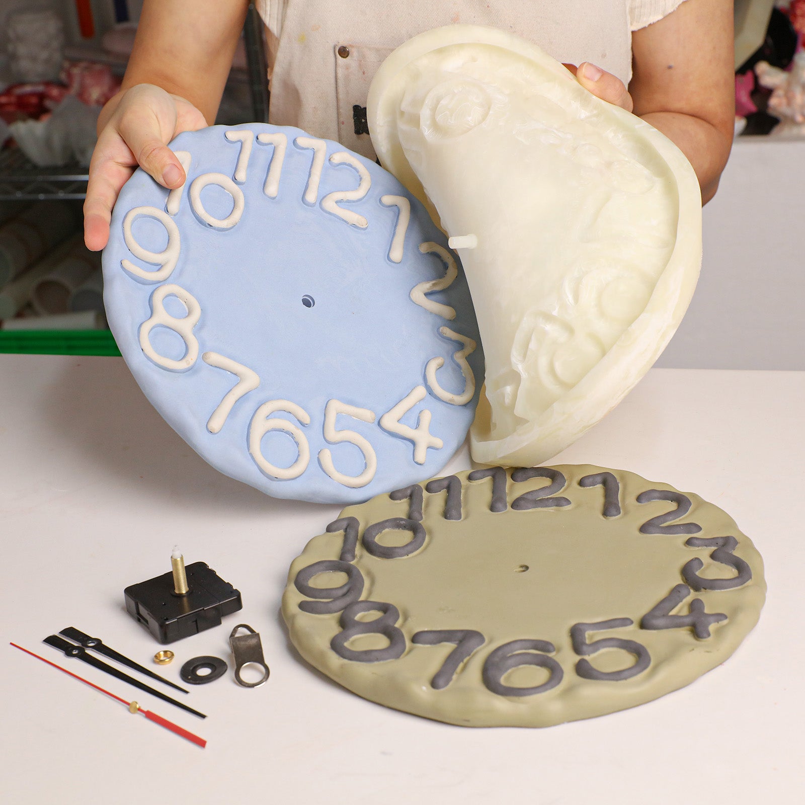Scribble Numeral Clock Silicone Mold