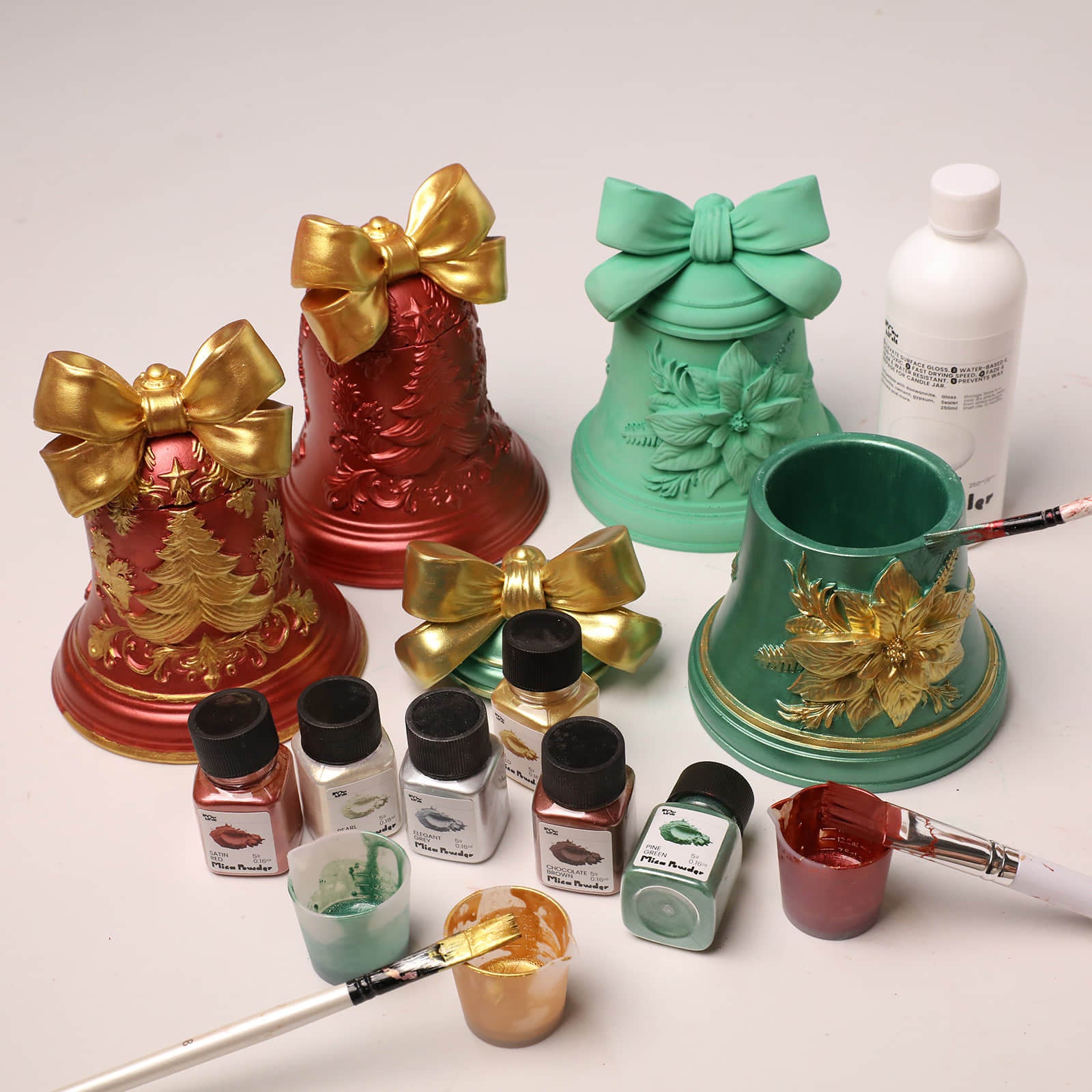 Christmas Bell Candle Jar Silicone Mold Collection