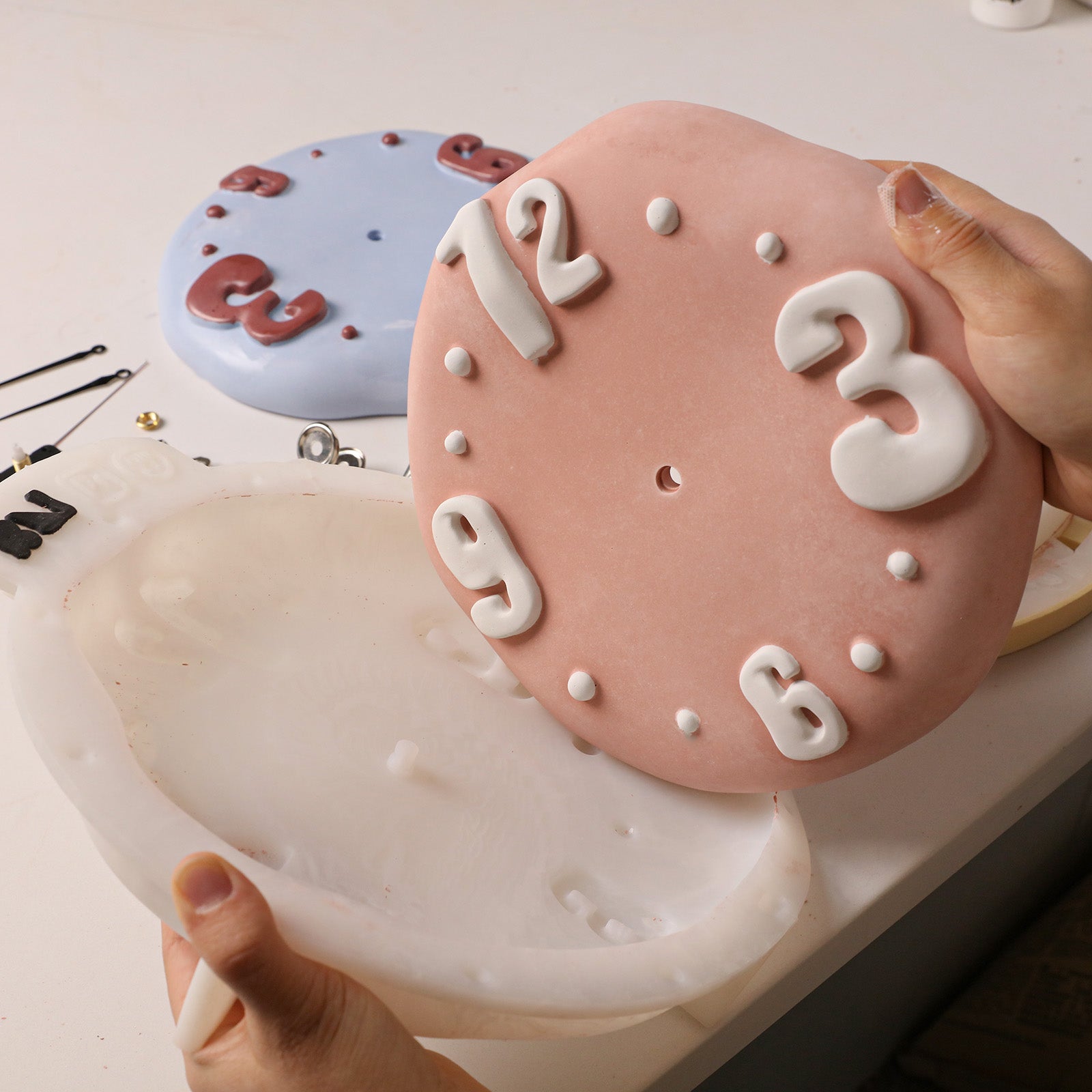 Soft Dough Hour Clock Silicone Mold