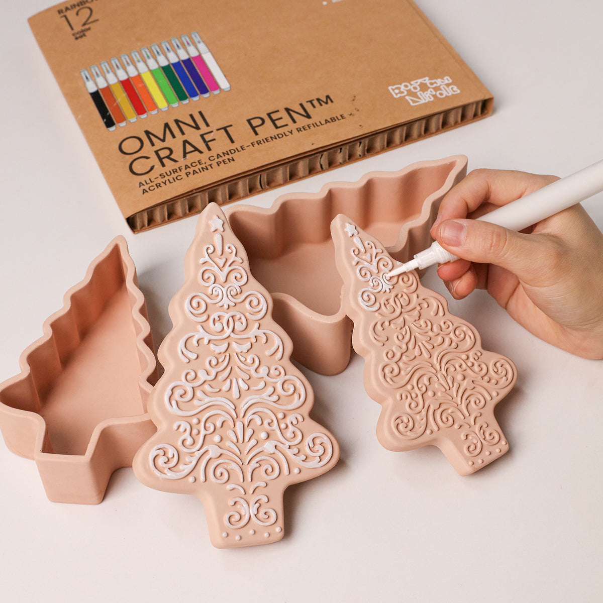 Gingerbread Christmas Tree Candle Jar Silicone Mold Collection