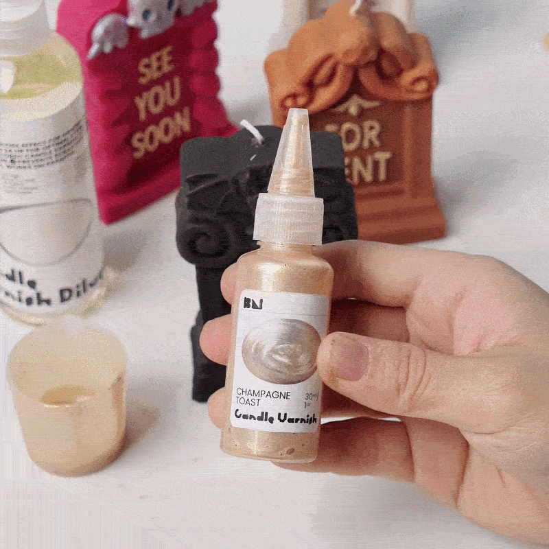 Decorate finished candles with Candle Varnish - Boowan Nicole