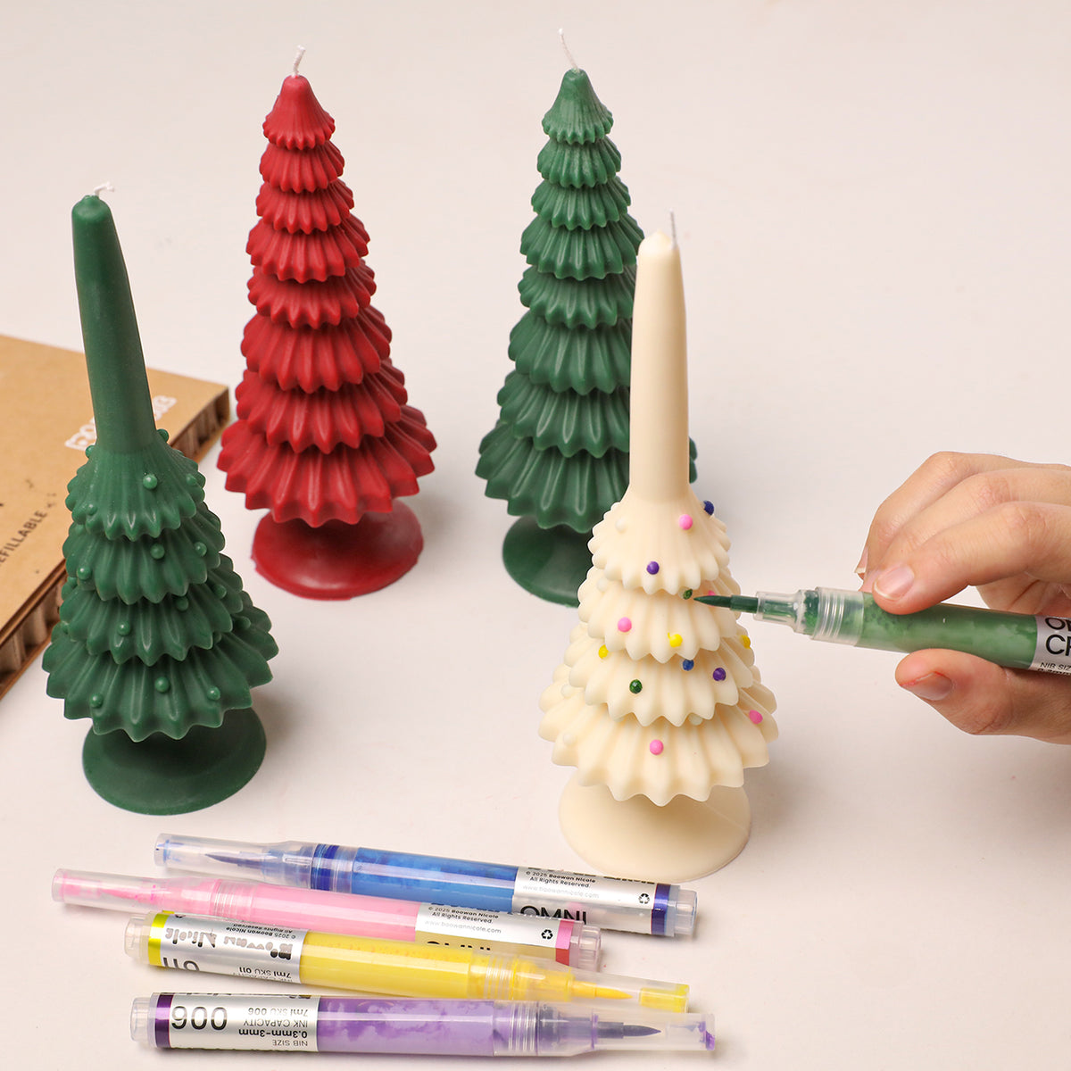Christmas Tree Taper Candle Silicone Mold Collection