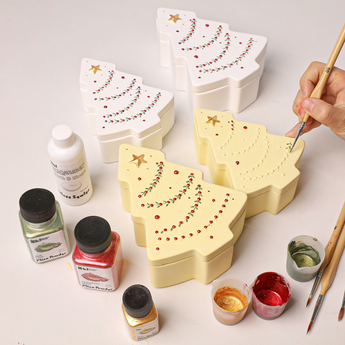 Azulmostaza × Boowan Nicole｜Twinkle Christmas Tree Candle Jar Silicone Mold
