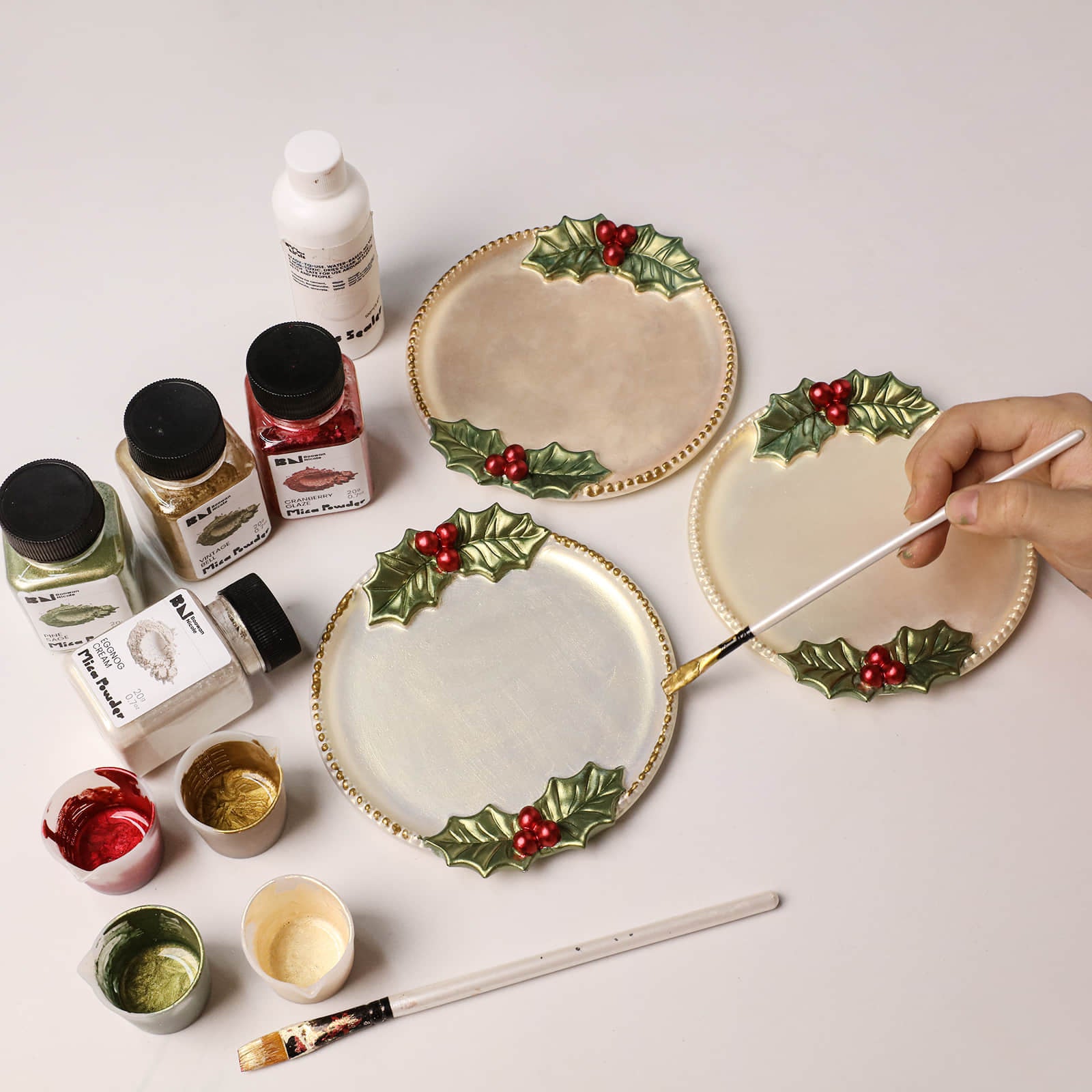 Azulmostaza × Boowan Nicole｜Christmas Holly Berry Tray Silicone Mold
