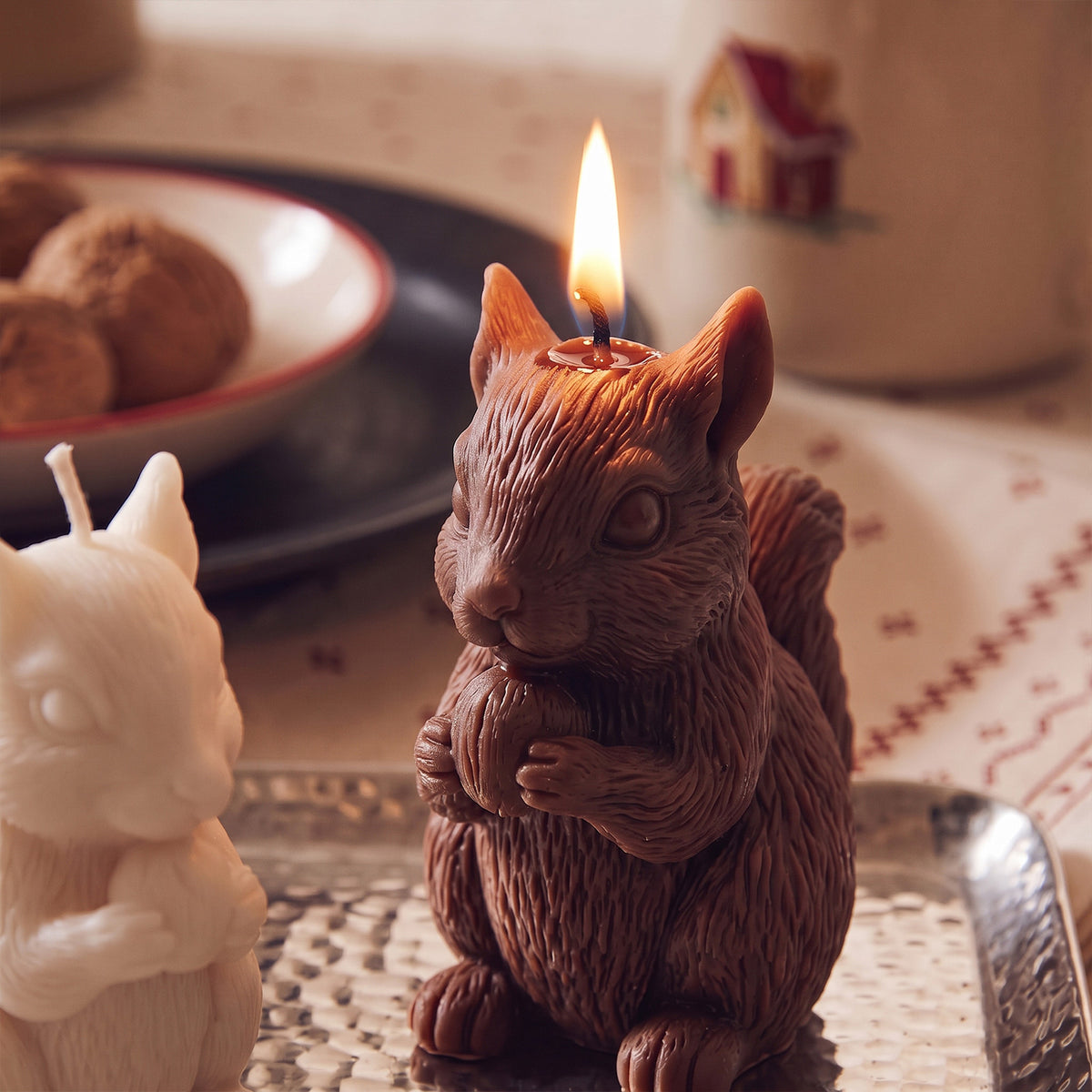 Studio82 x Boowan Nicole | Acorn Hug Squirrel Candle Silicone Mold