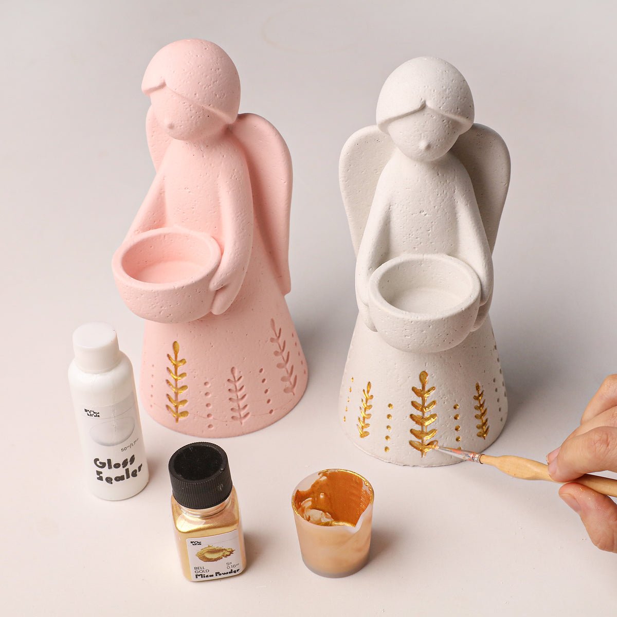 Azulmostaza x Boowan Nicole｜Angel of Light Tealight Holder Silicone Mold