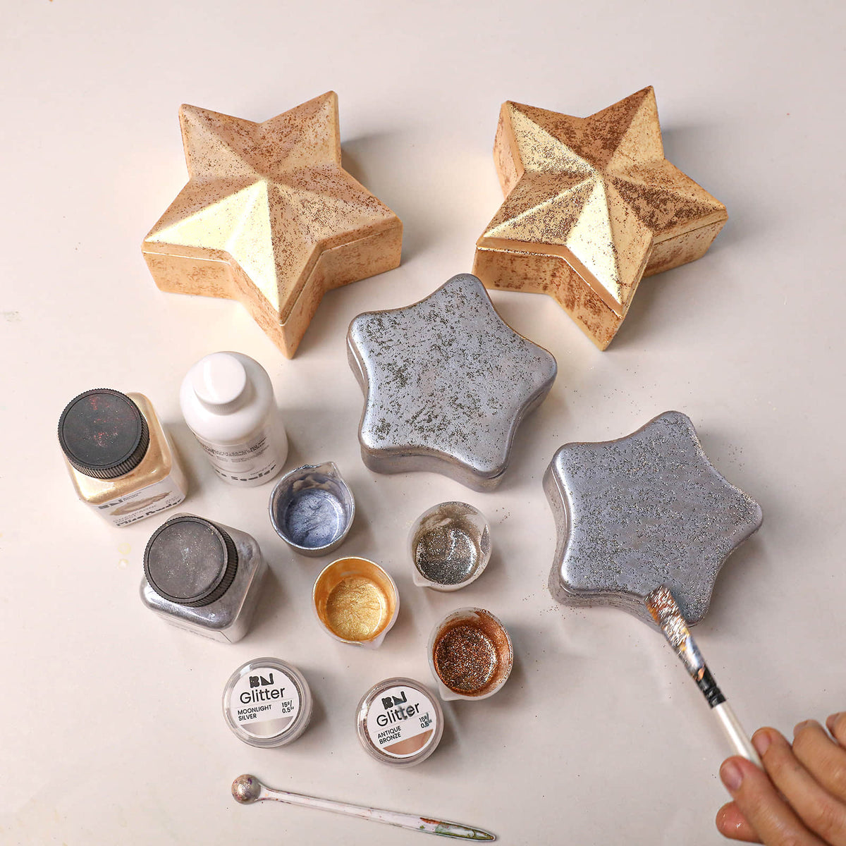 Azulmostaza x Boowan Nicole｜Twinkling Star Candle Jar Silicone Mold