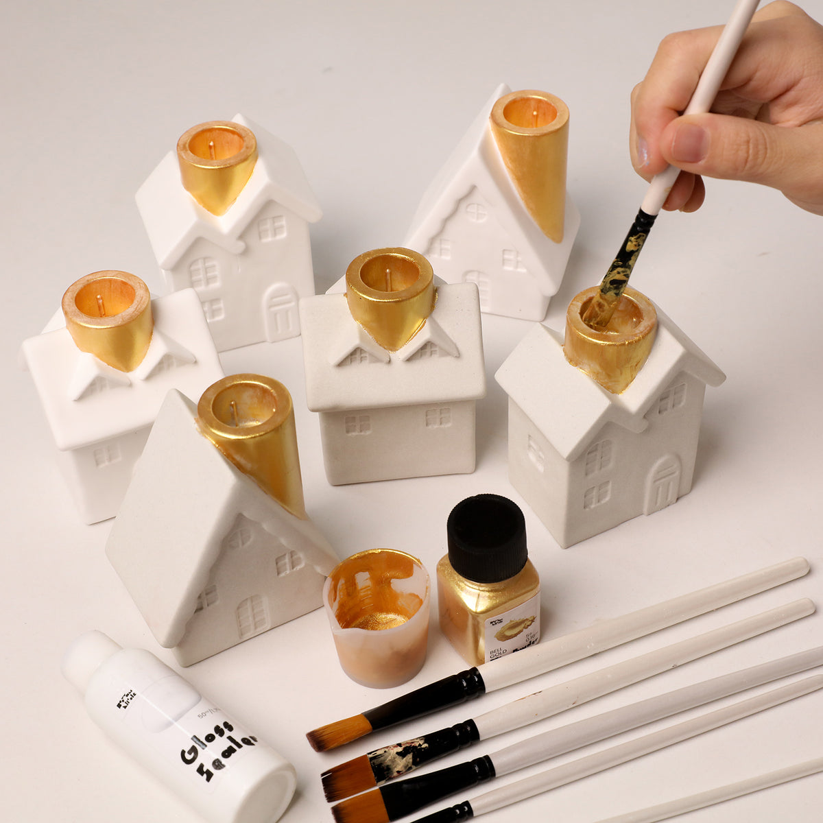 Winter Cottage Candle Holder Silicone Mold Collection