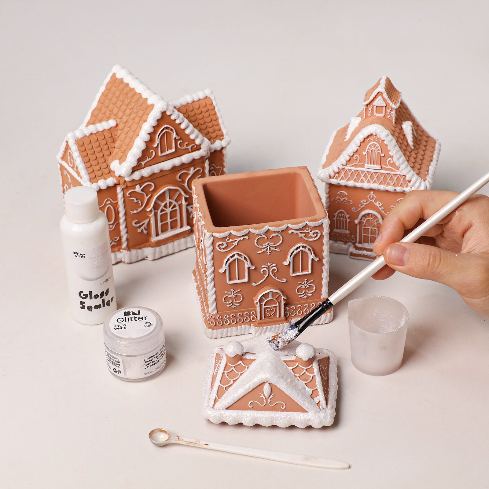 Cozy Gingerbread House Candle Jar Silicone Mold Collection