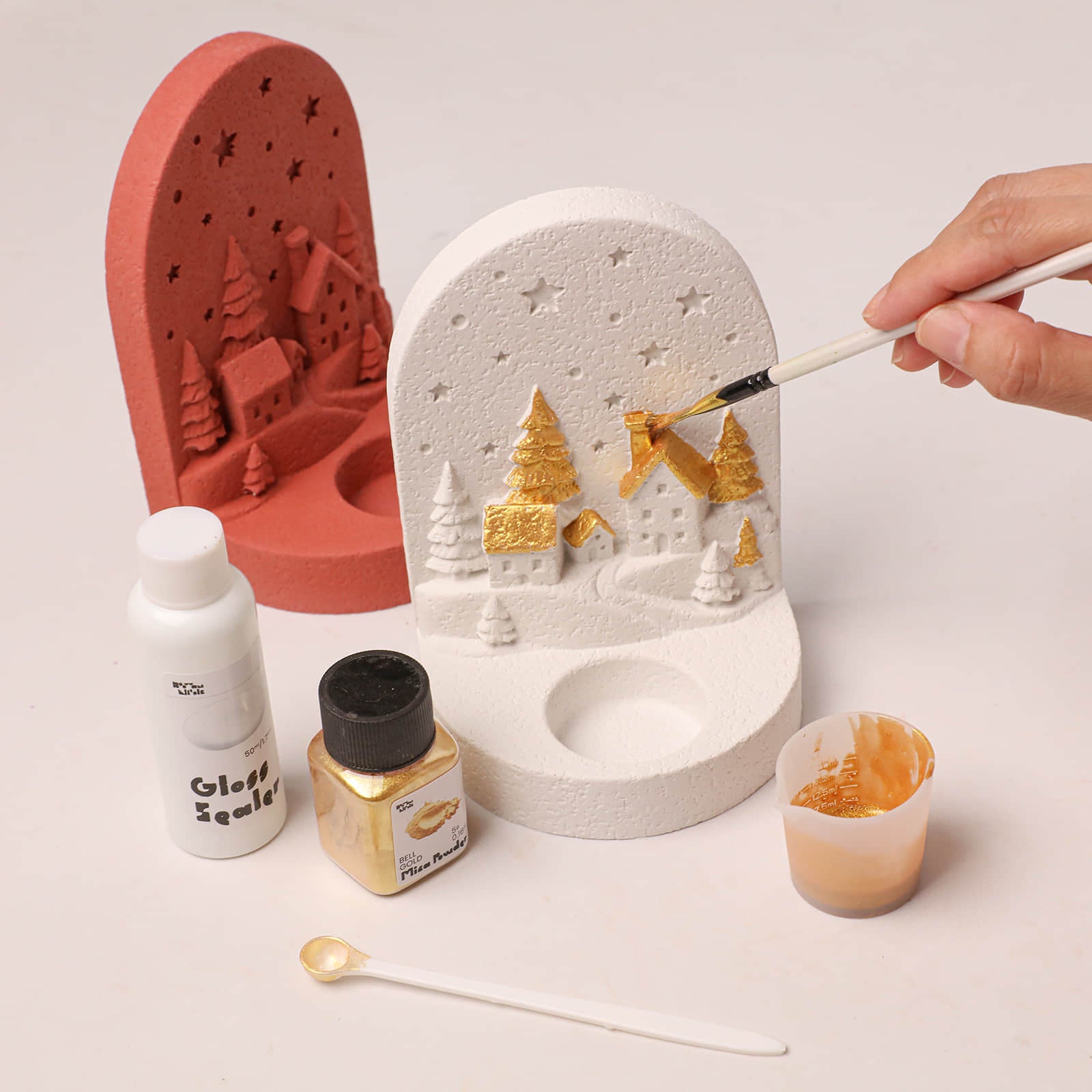 Azulmostaza × Boowan Nicole | Winter Wonderland Tea Light Holder Silicone Mold
