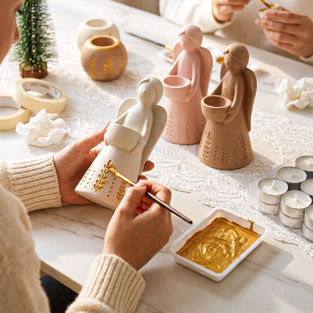 Azulmostaza x Boowan Nicole｜Angel of Light Tealight Holder Silicone Mold