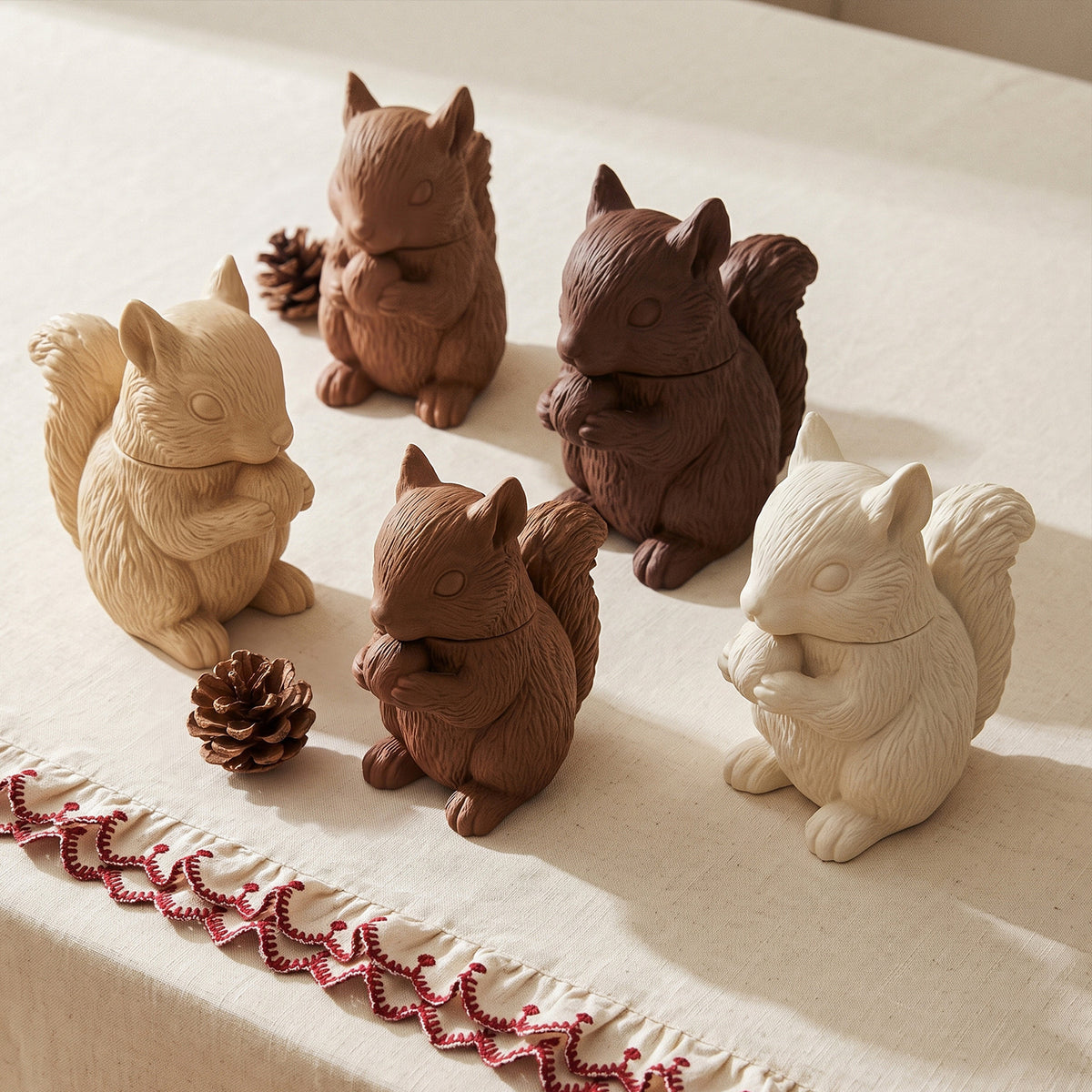 Studio82 x Boowan Nicole | Acorn Hug Squirrel Candle Jar Silicone Mold