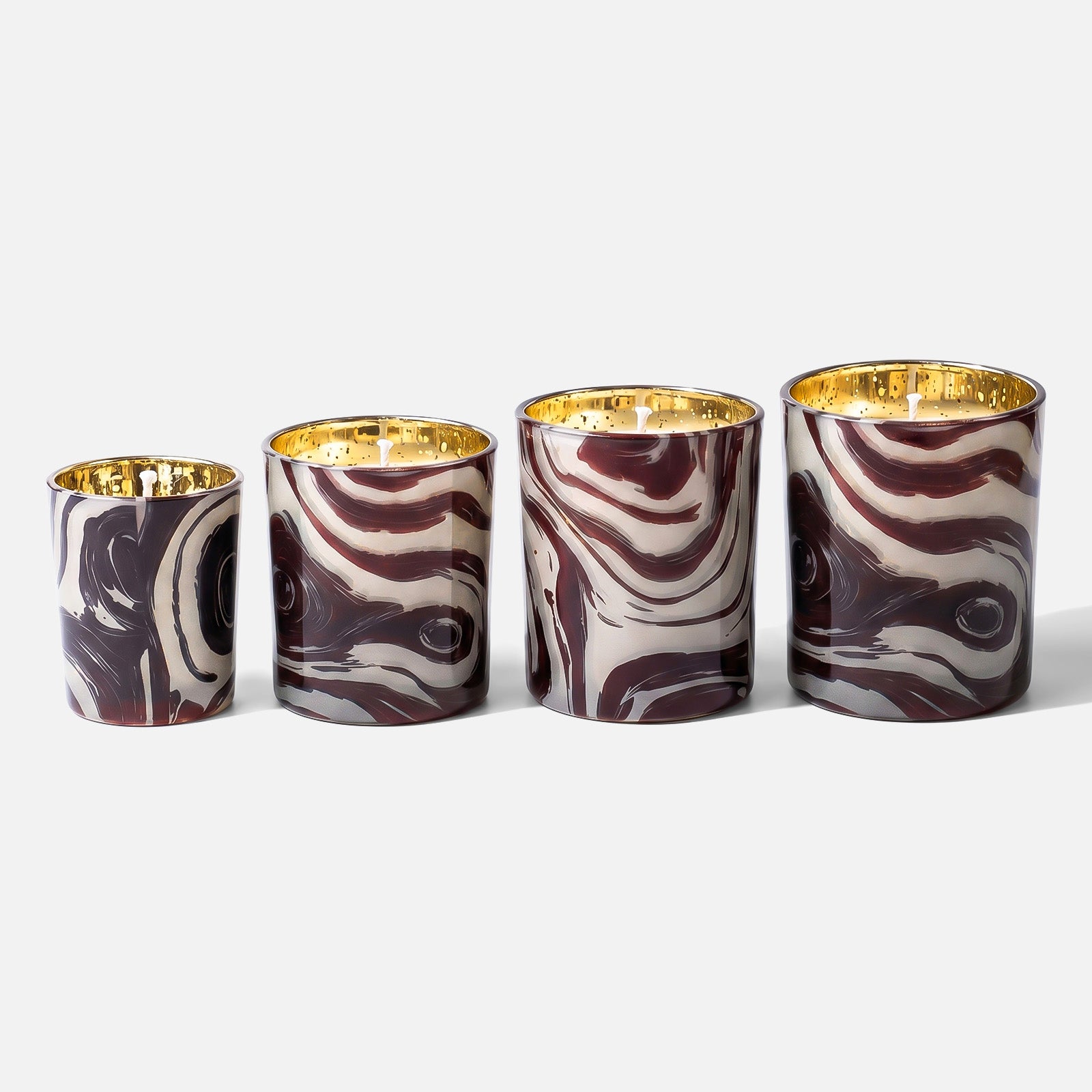 Cocoa Swirl Glass Candle Jar Collection