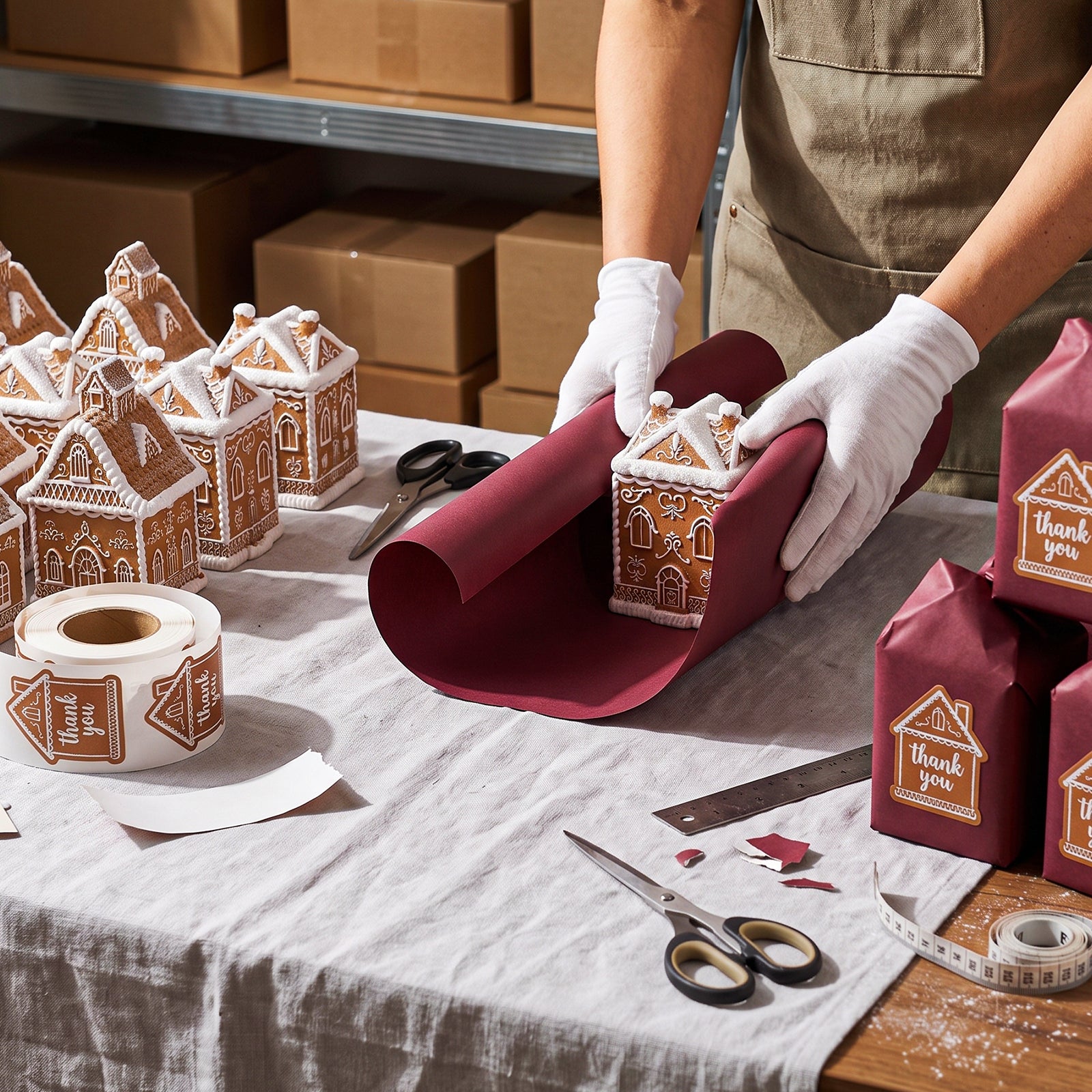 Cozy Gingerbread House Candle Jar Silicone Mold Collection