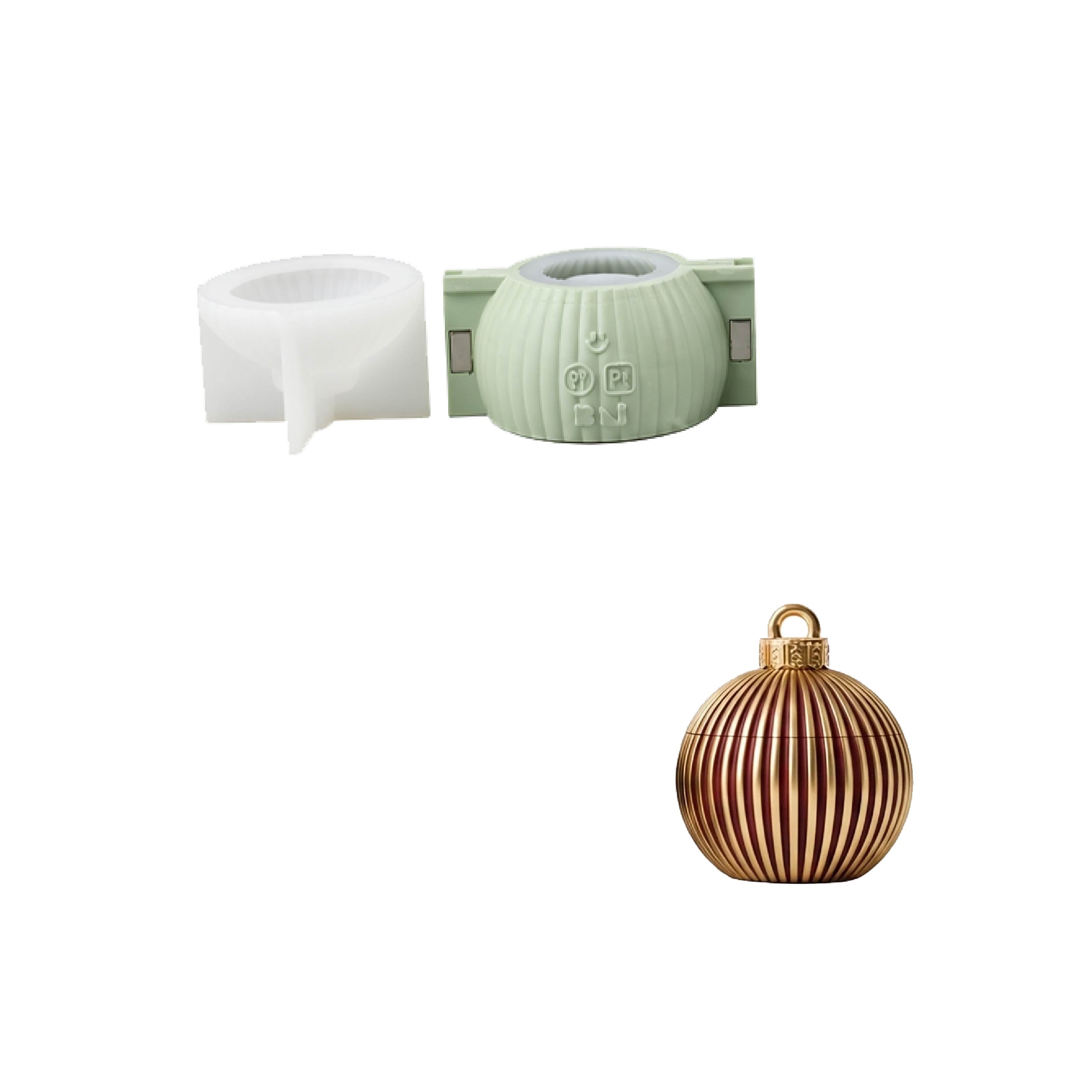 Sparkling Night Christmas Bauble Candle Jar Silicone Mold Collection