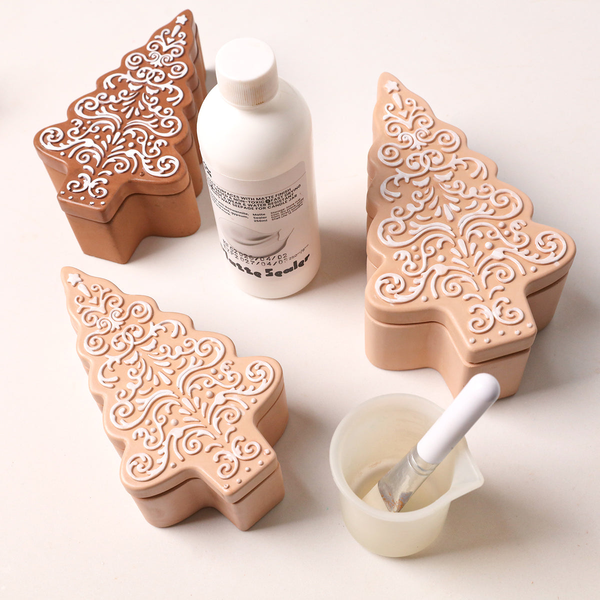Gingerbread Christmas Tree Candle Jar Silicone Mold Collection