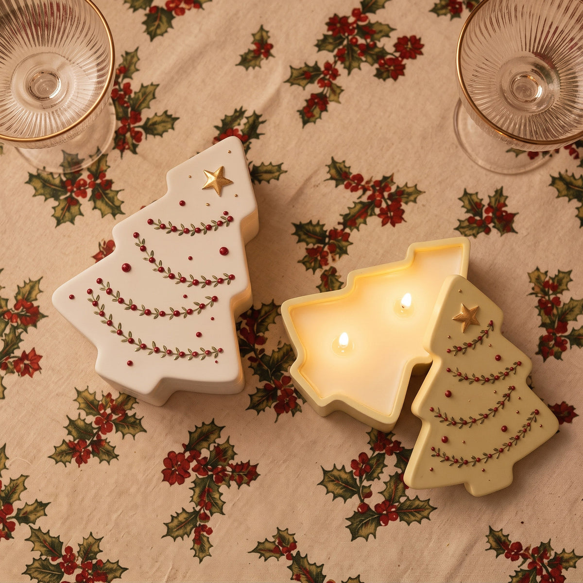Azulmostaza × Boowan Nicole｜Twinkle Christmas Tree Candle Jar Silicone Mold