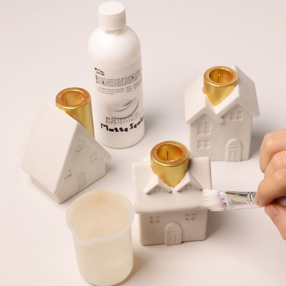 Winter Cottage Candle Holder Silicone Mold Collection
