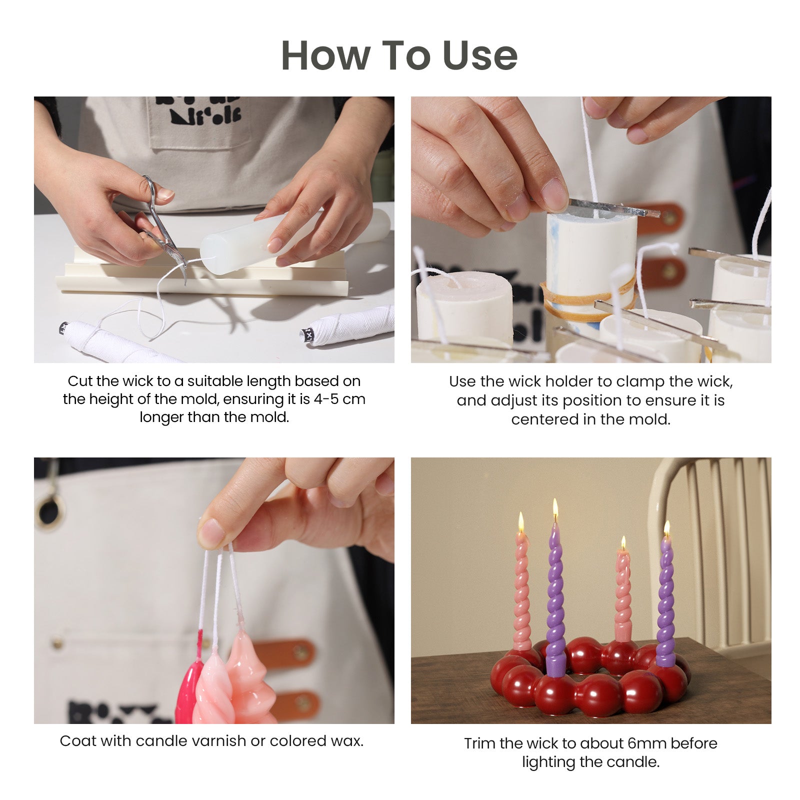 24 Ply Braided LX Candle Wick & Wick Holder