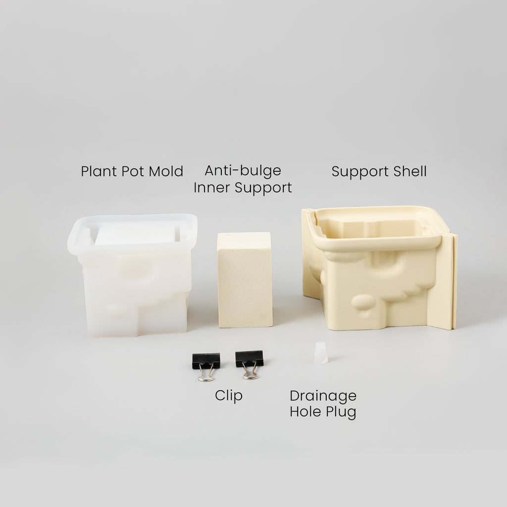 Silicone Mold Kit for Making Aegean Santorini House Plant Pot - Boowan Nicole