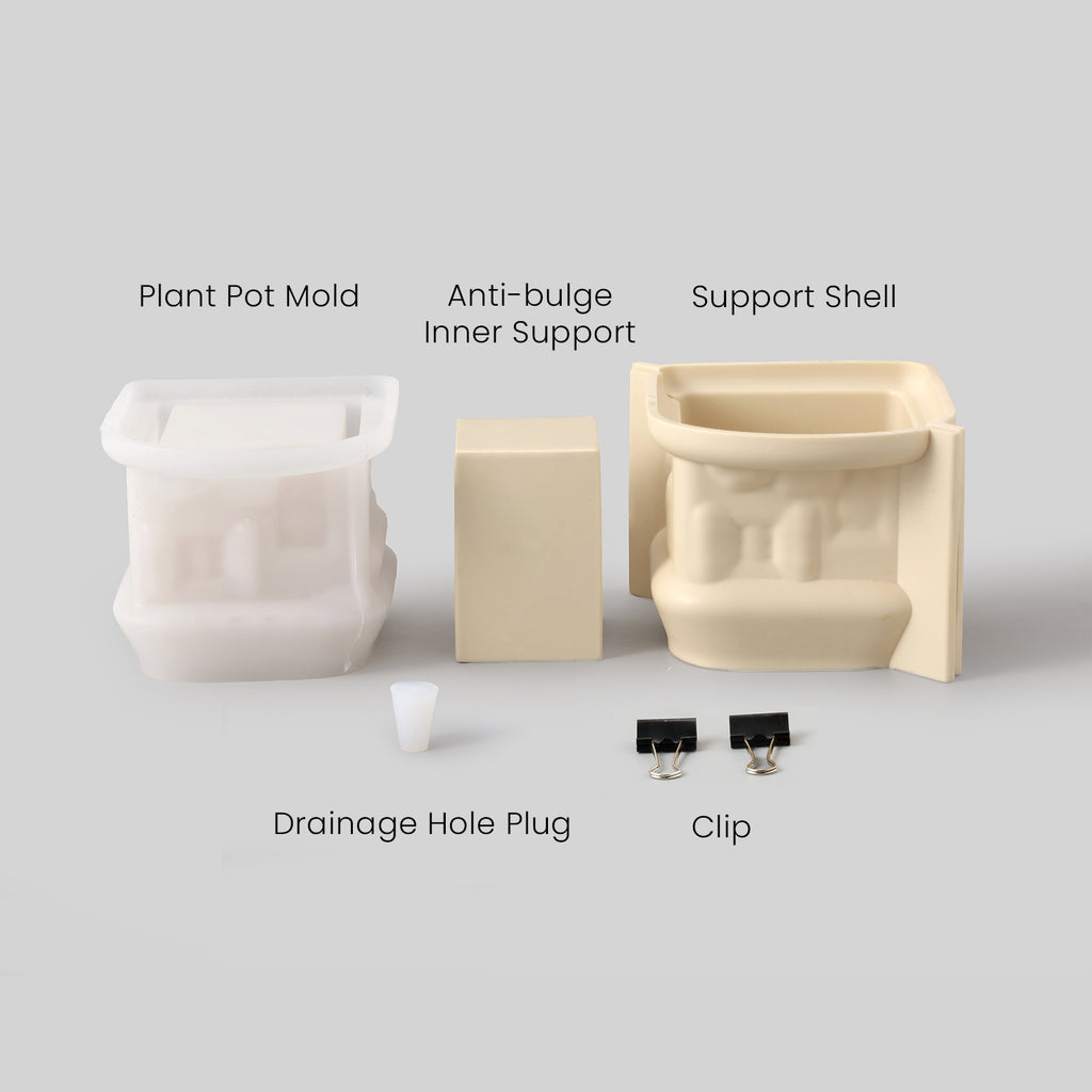 Silicone Mold Kit for Making Mini-House Plant Pot-Boowan Nicole
