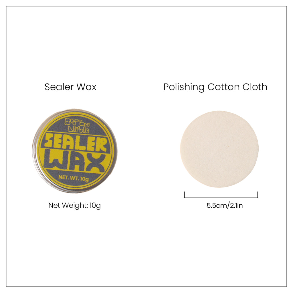 The 10g set includes one piece of polishing cloth with a diameter of 2.1 inches.