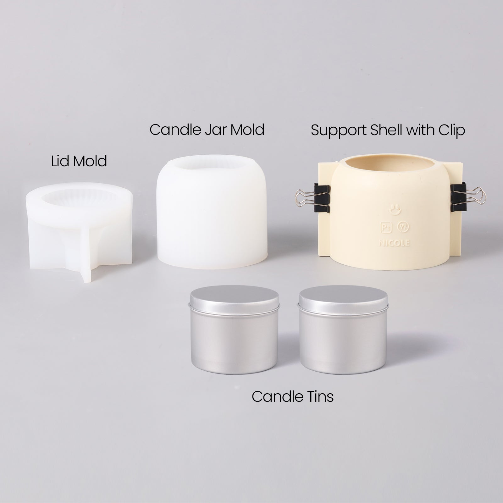 This silicone mold for candle jars with ridges is launched by boowannicole.