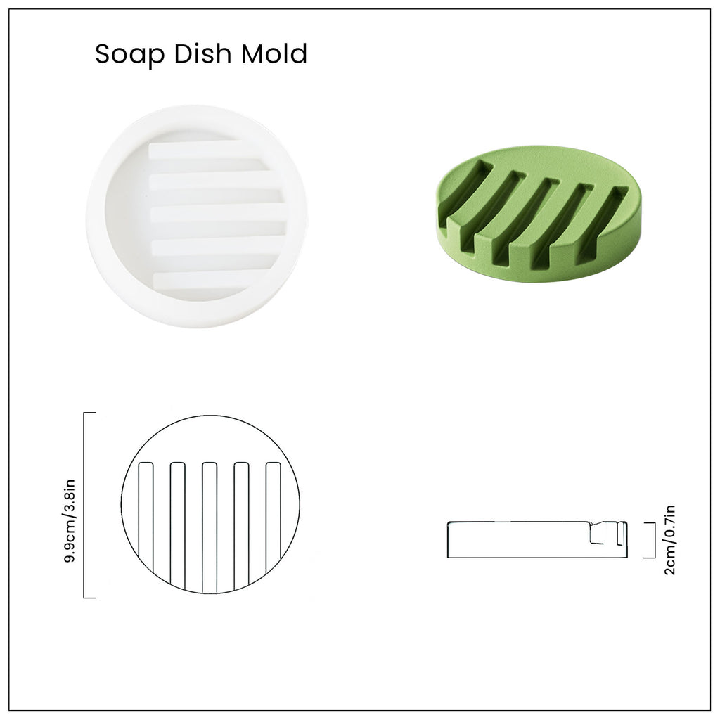 Precision at your fingertips – examine the dimensions of Boowannicole's Silicone Mold, ensuring accuracy in your soap dish crafting endeavors.