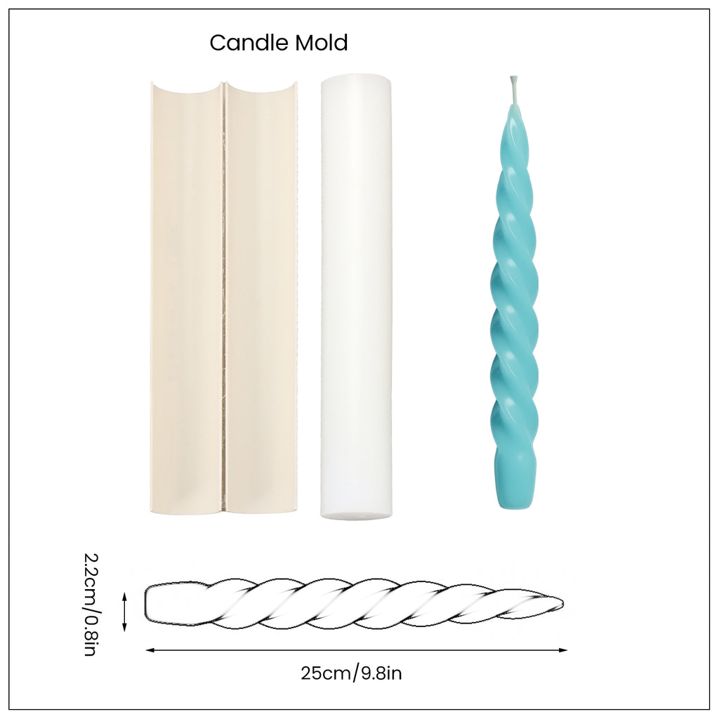 From Mold to Beauty - Behold Boowannicole's Silicone Mold and the exquisite finished taper candles it produces, showcasing the seamless transition from crafting to final elegance.