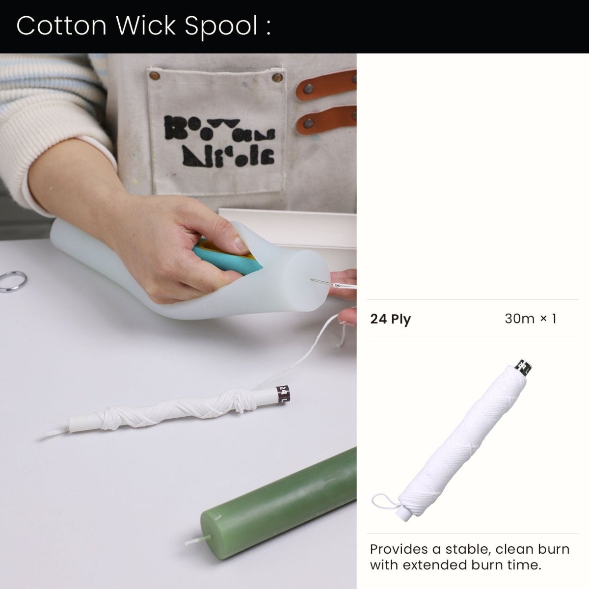 10.8" Simple Classic Taper Candle Silicone MoldTaper Candle MoldA0366