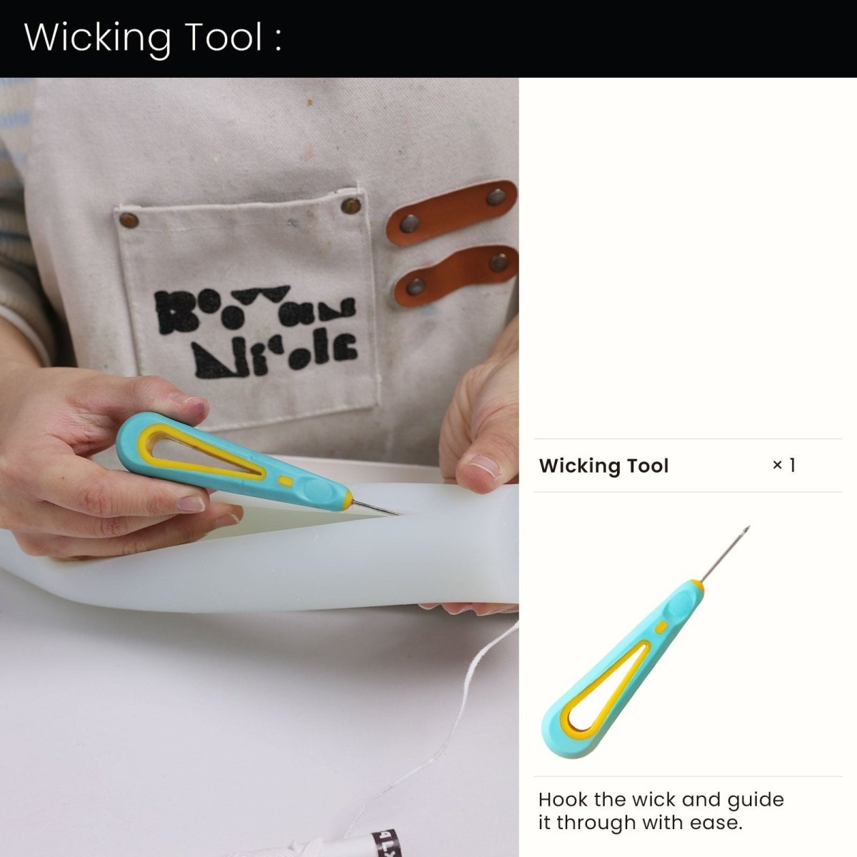 10.8" Simple Classic Taper Candle Silicone MoldTaper Candle MoldA0333