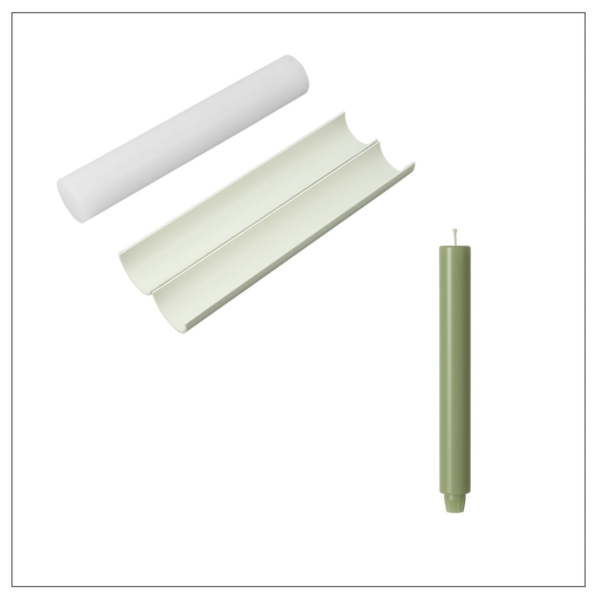 10.8" Simple Classic Taper Candle Silicone MoldTaper Candle MoldLZ0965