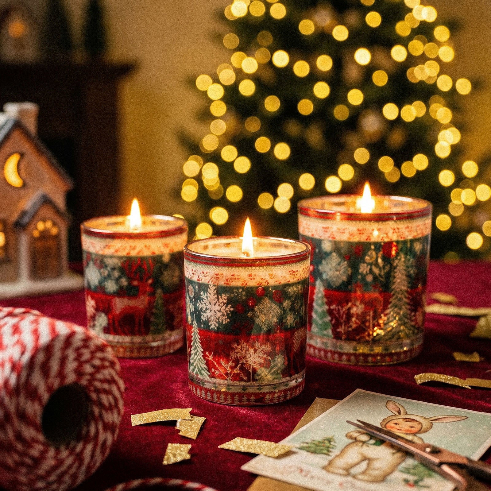 フローラルリボン ガラスキャンドルジャーコレクション