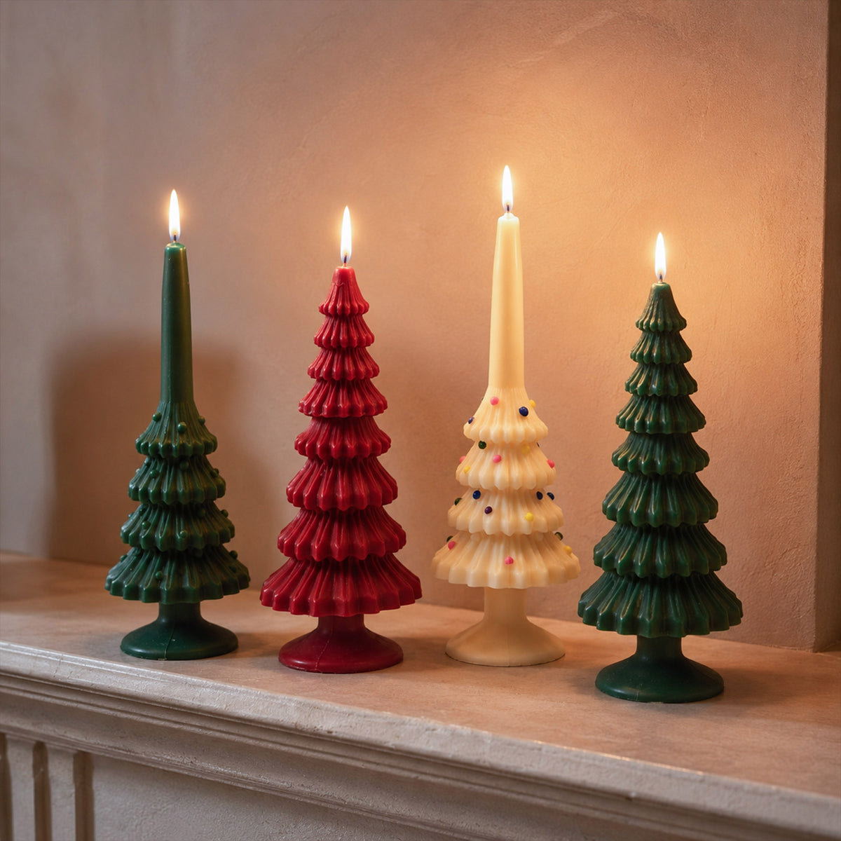 Christmas Tree Taper Candle Silicone Mold Collection