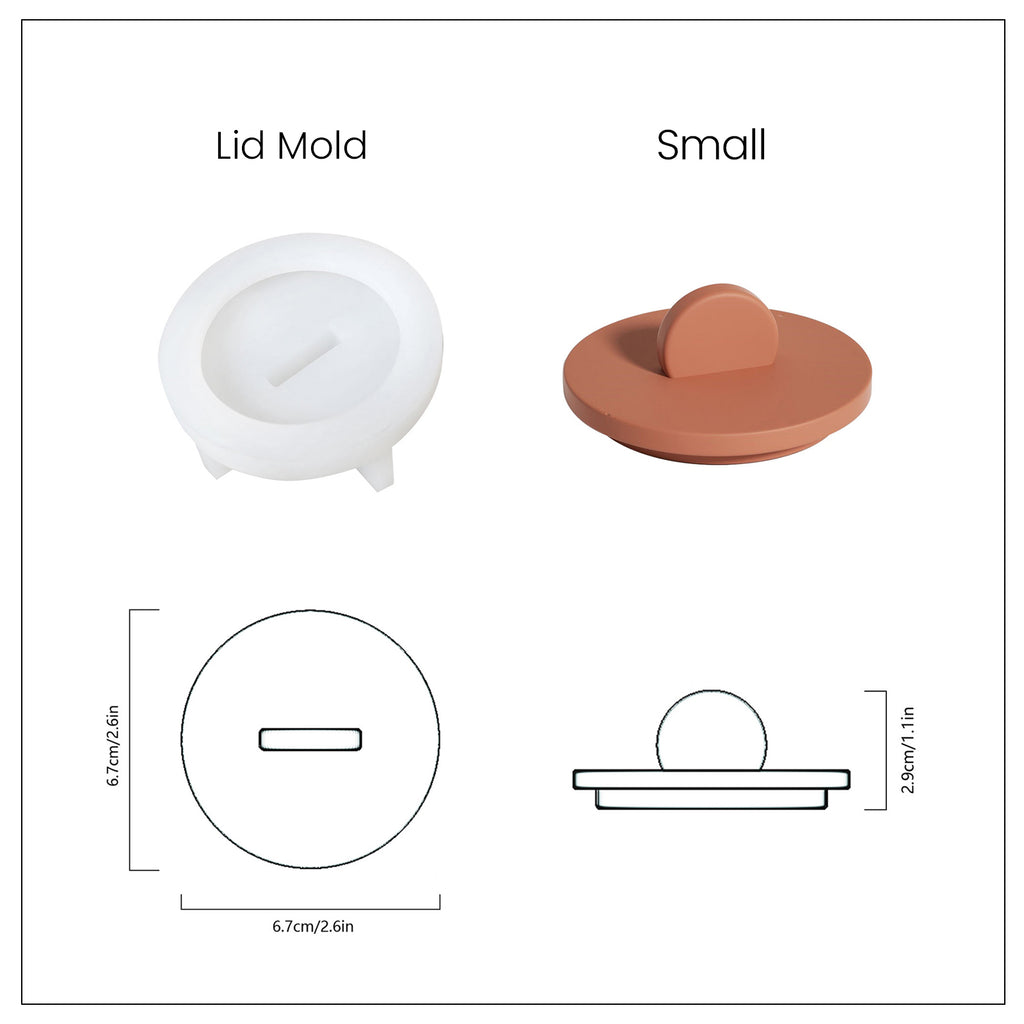 Elegance in Every Detail: Showcase of Silicone Mold for Small Candle Jar with Handle Lid