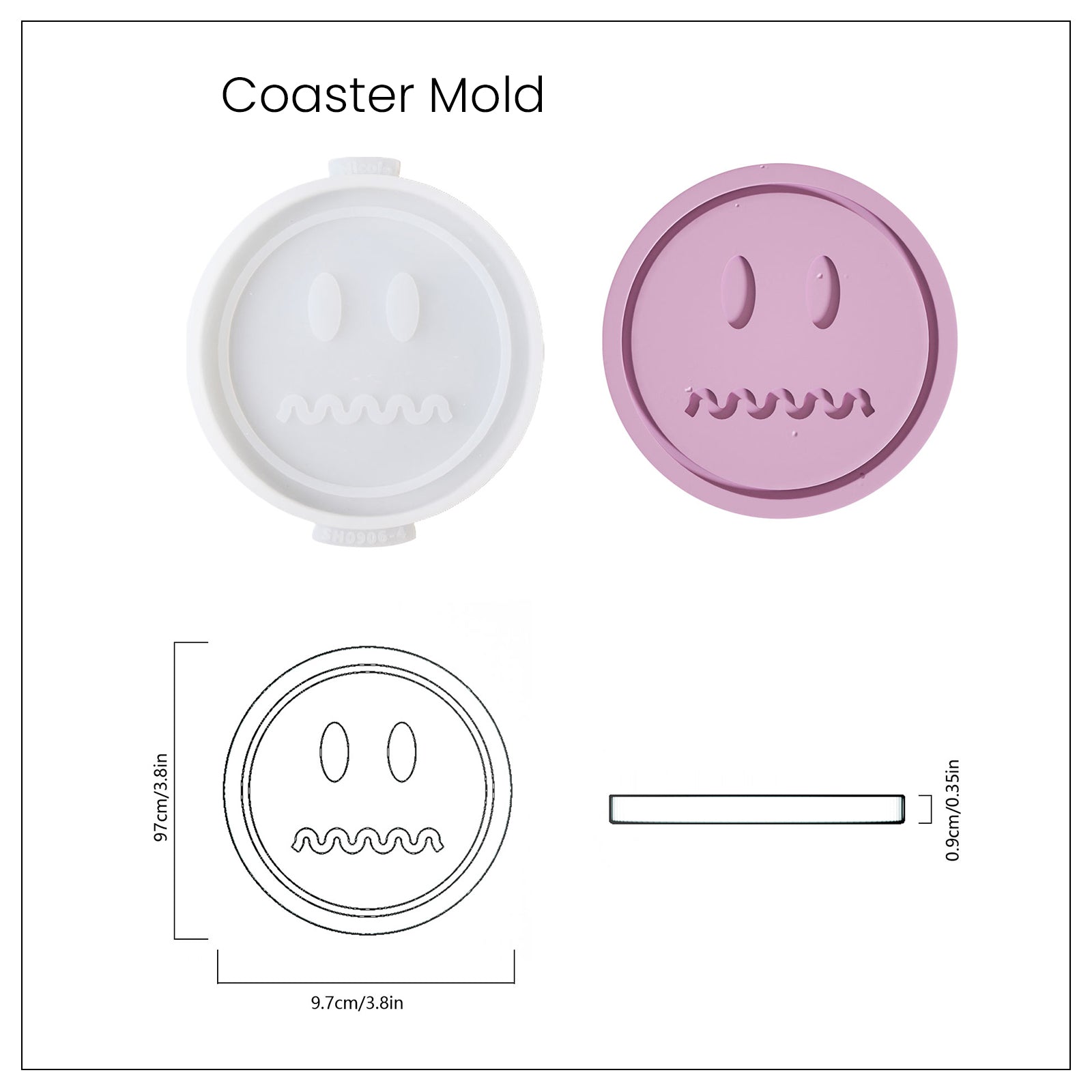 Emoticon Concrete Coaster Silicone Mould – Boowan Nicole