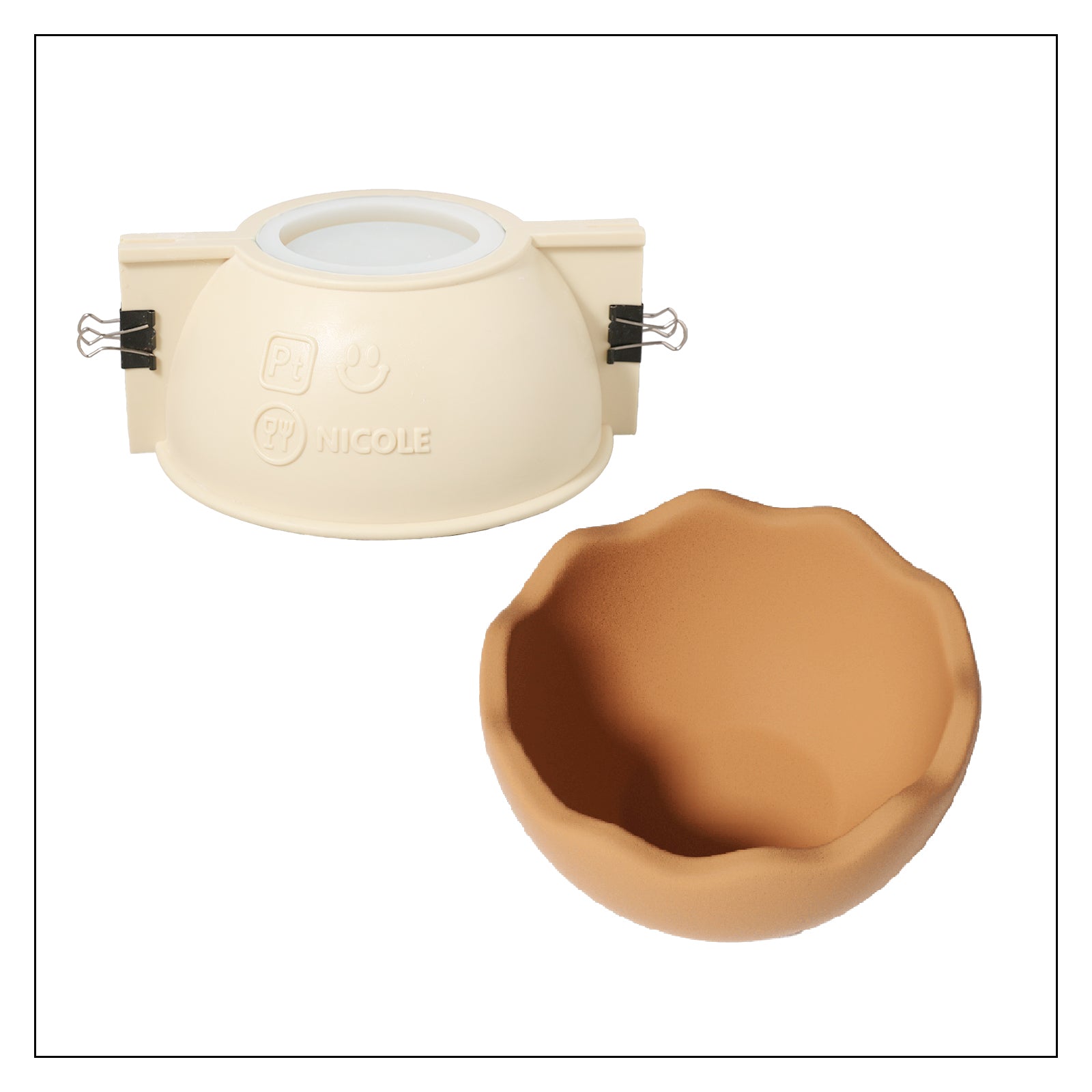 Eggshell Shaped Round Bowl Collection Silicone Mold