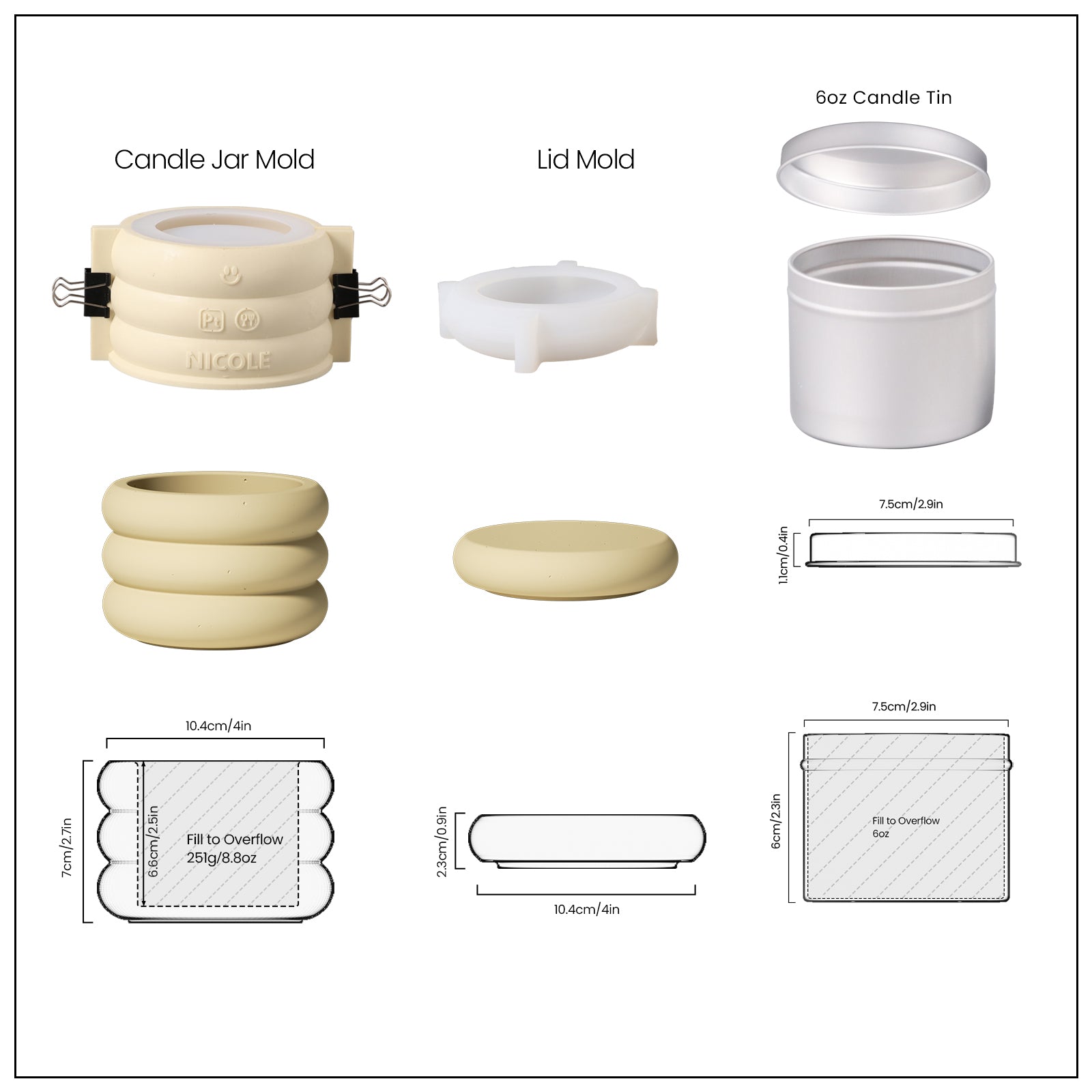 Showing the size of the candle jar in detail, boowannicole has always been customer-centric.