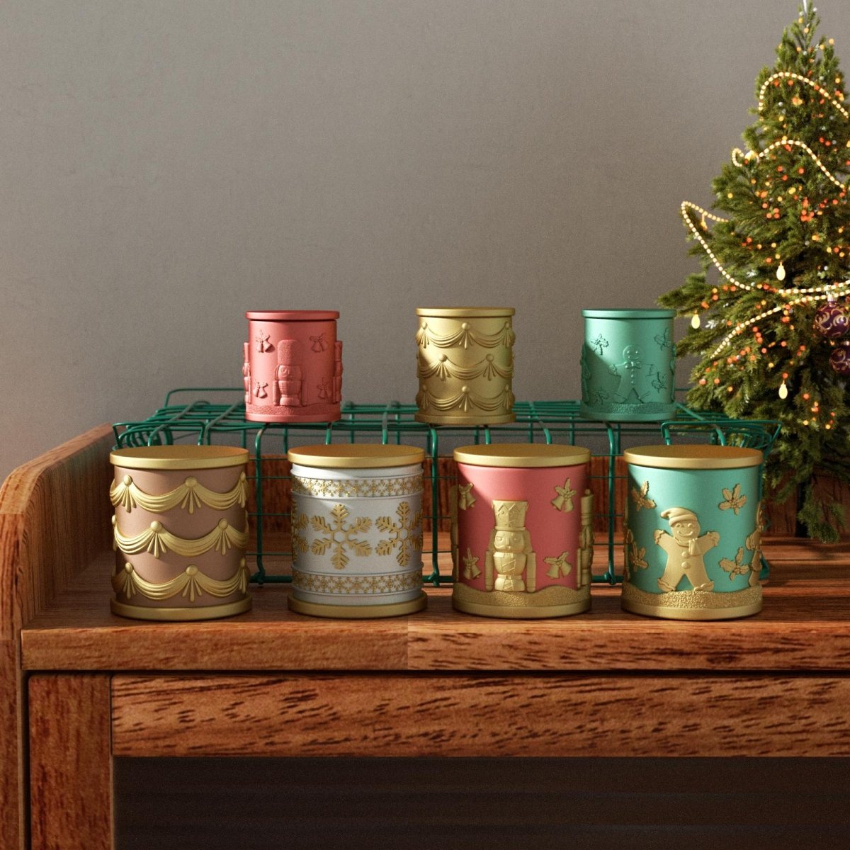 Joyful Christmas Tales Candle Jar Silicone Mold & Refill Silicone Mold CollectionCandle Jar MoldSH1111+0948+1115+1117